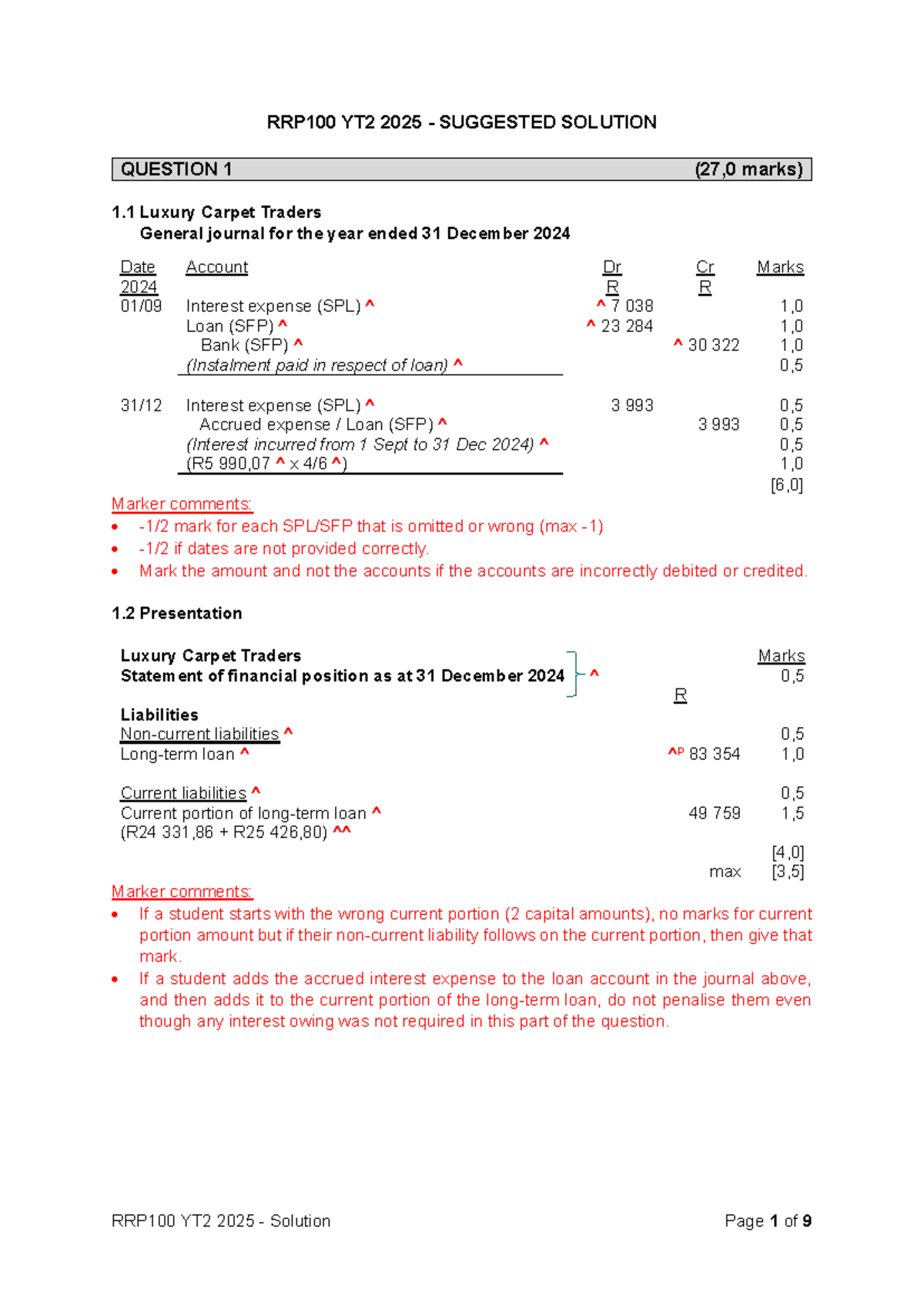 RRP100 YT2 2025 Suggested Solutions for Questions 1 & 2 - Studocu