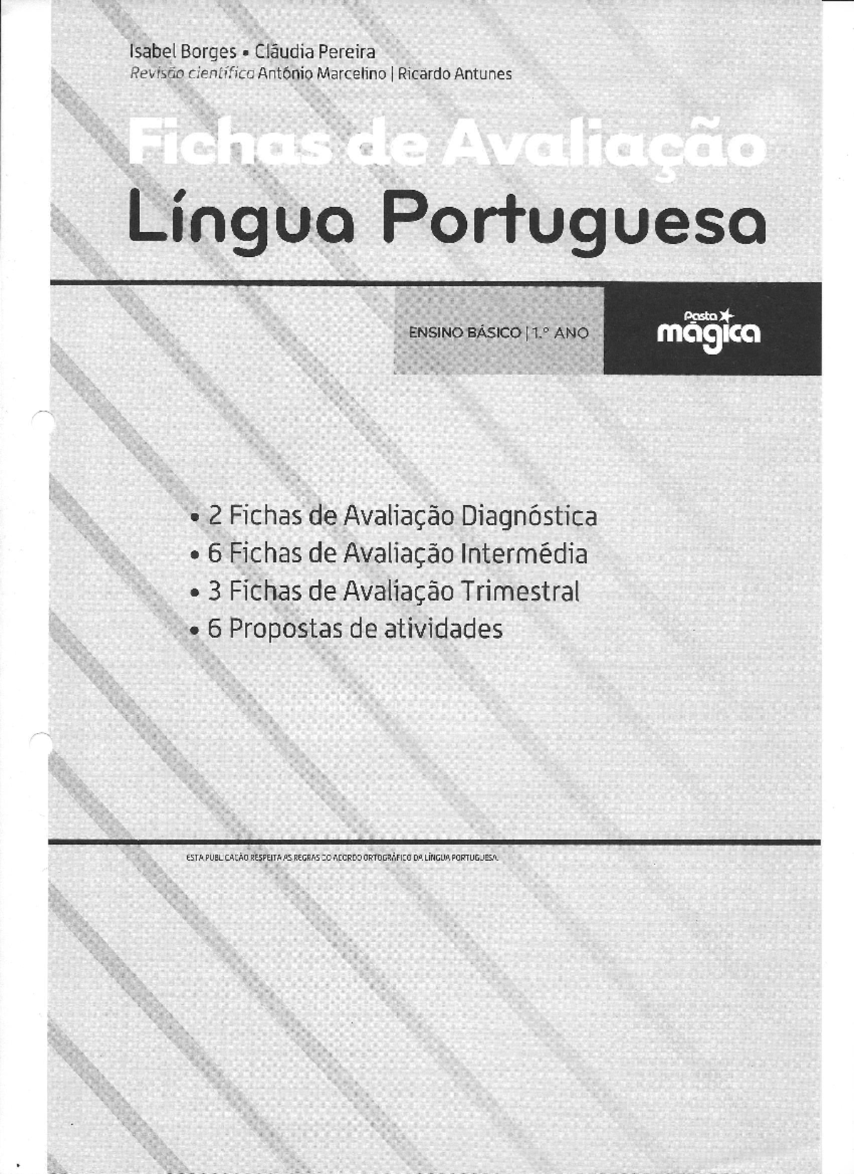 Fichas de Avaliação de Língua Portuguesa - 1º Ano - Studocu