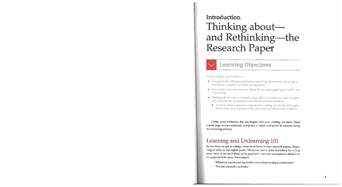 Thinking about and rethinking - Introduction Thinking and Rethinking ...