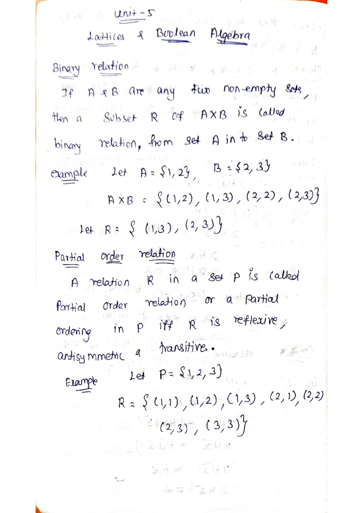 Unit 5: Lattices, Boolean Algebra, and Binary Relations Notes - Studocu