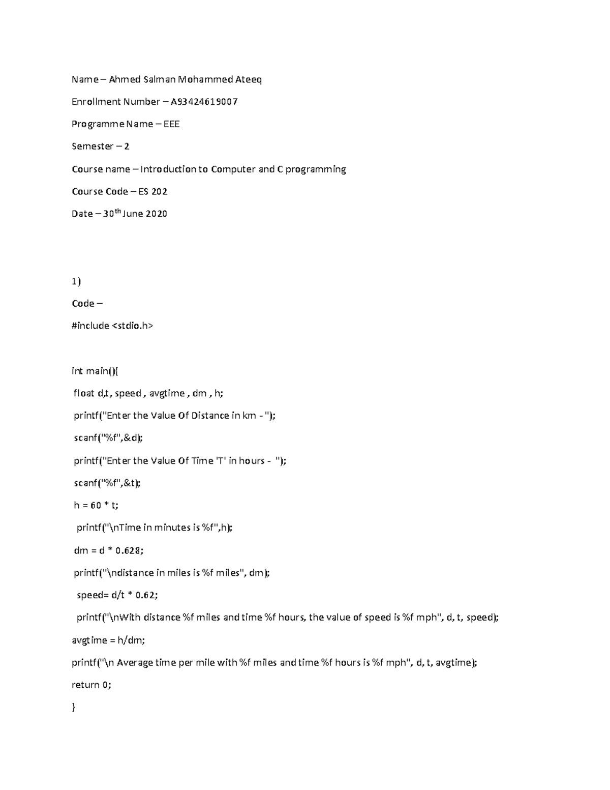 ES 202: Notes on Programming Concepts in Electrical Engineering - Studocu