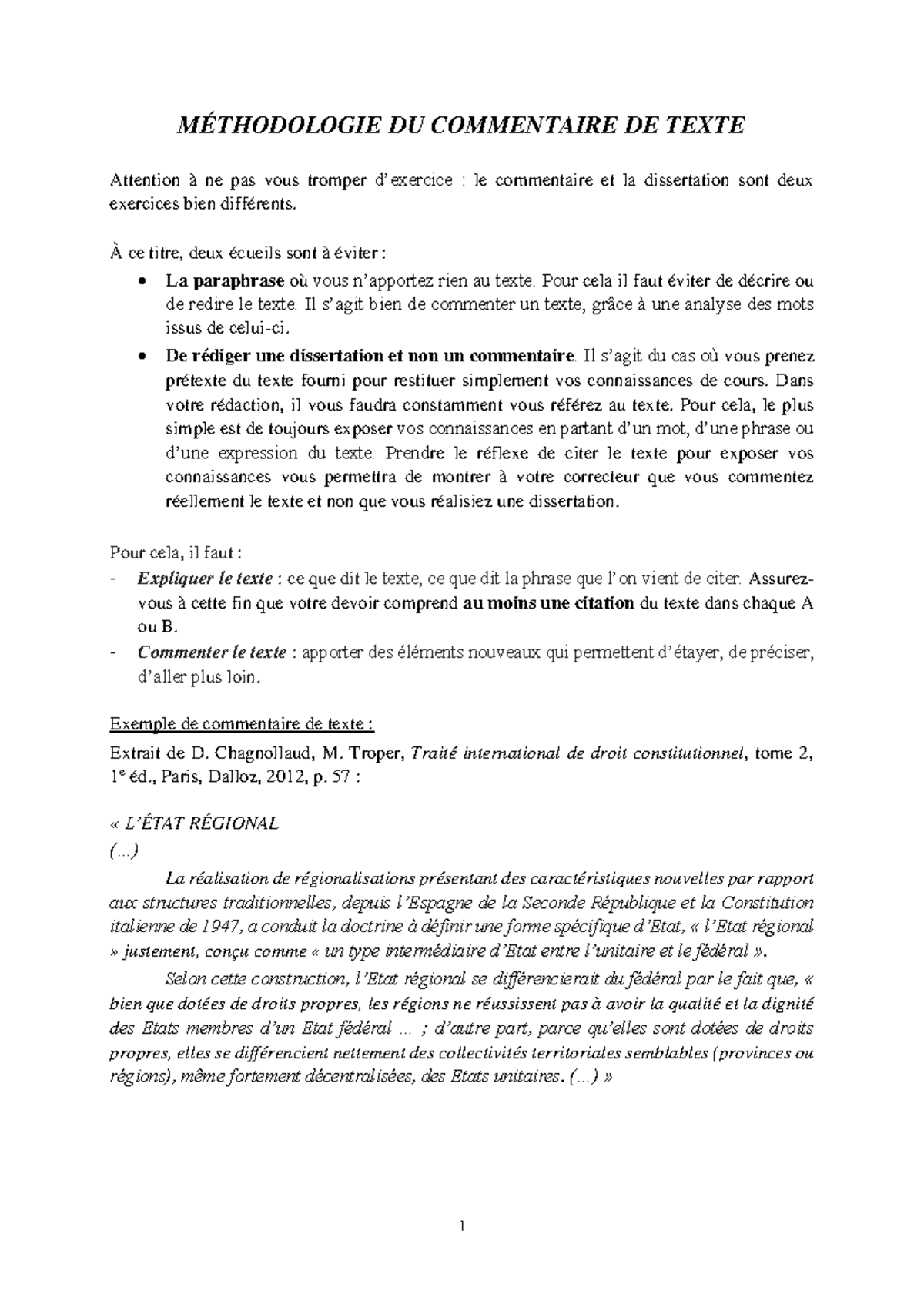 Méthodologie du Commentaire de Texte en Droit Constitutionnel (MCT ...