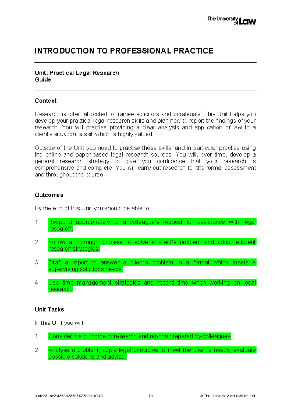 Legal Research Guide for Practical Legal Research Unit (IPP) - Studocu