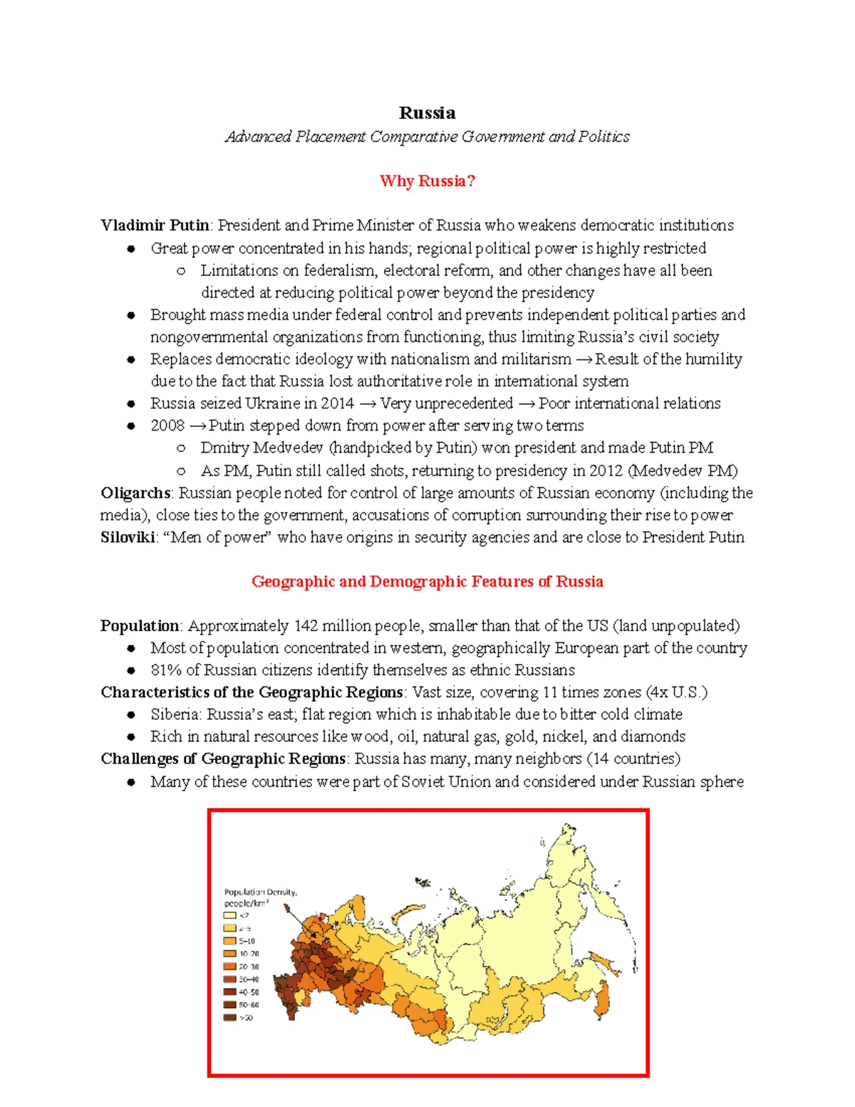 Russia Country Notes: Political Systems, Institutions, and Cleavages ...