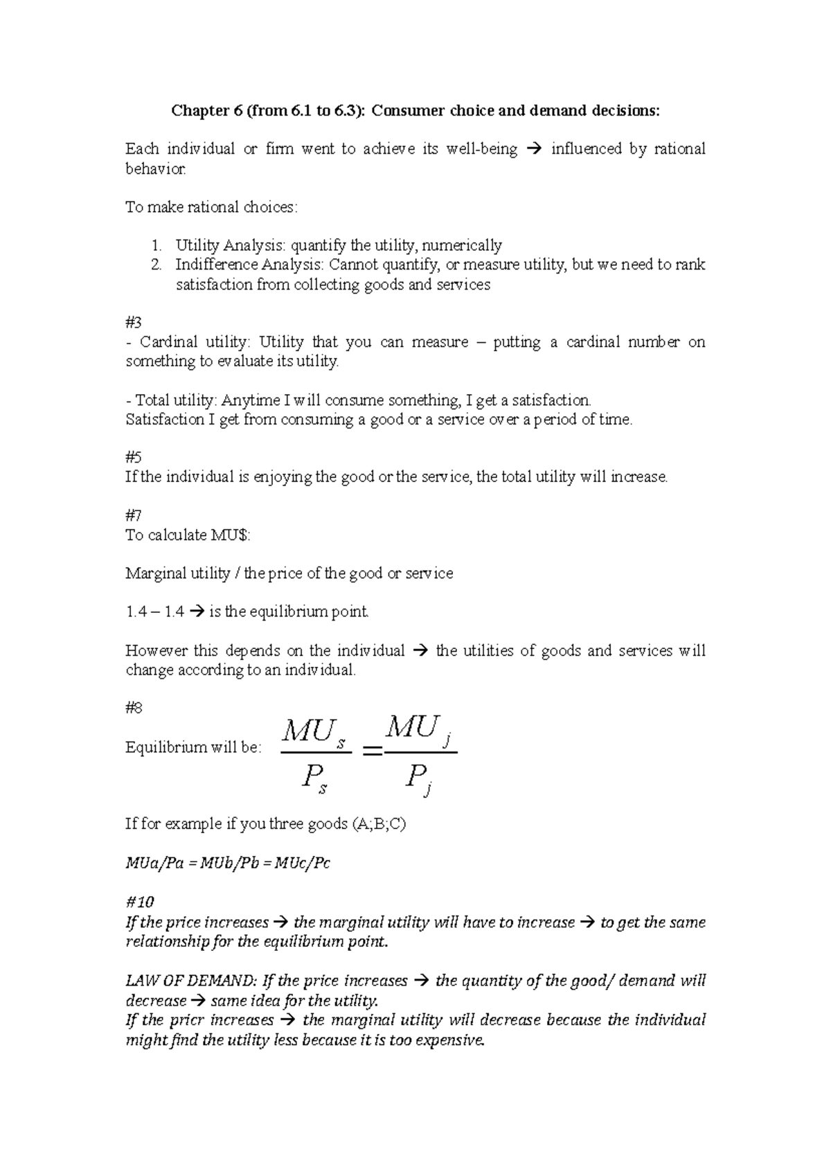Econ 201 - Course 6 Lecture notes, lecture Week 4 - Chapter 6 (from 6 ...