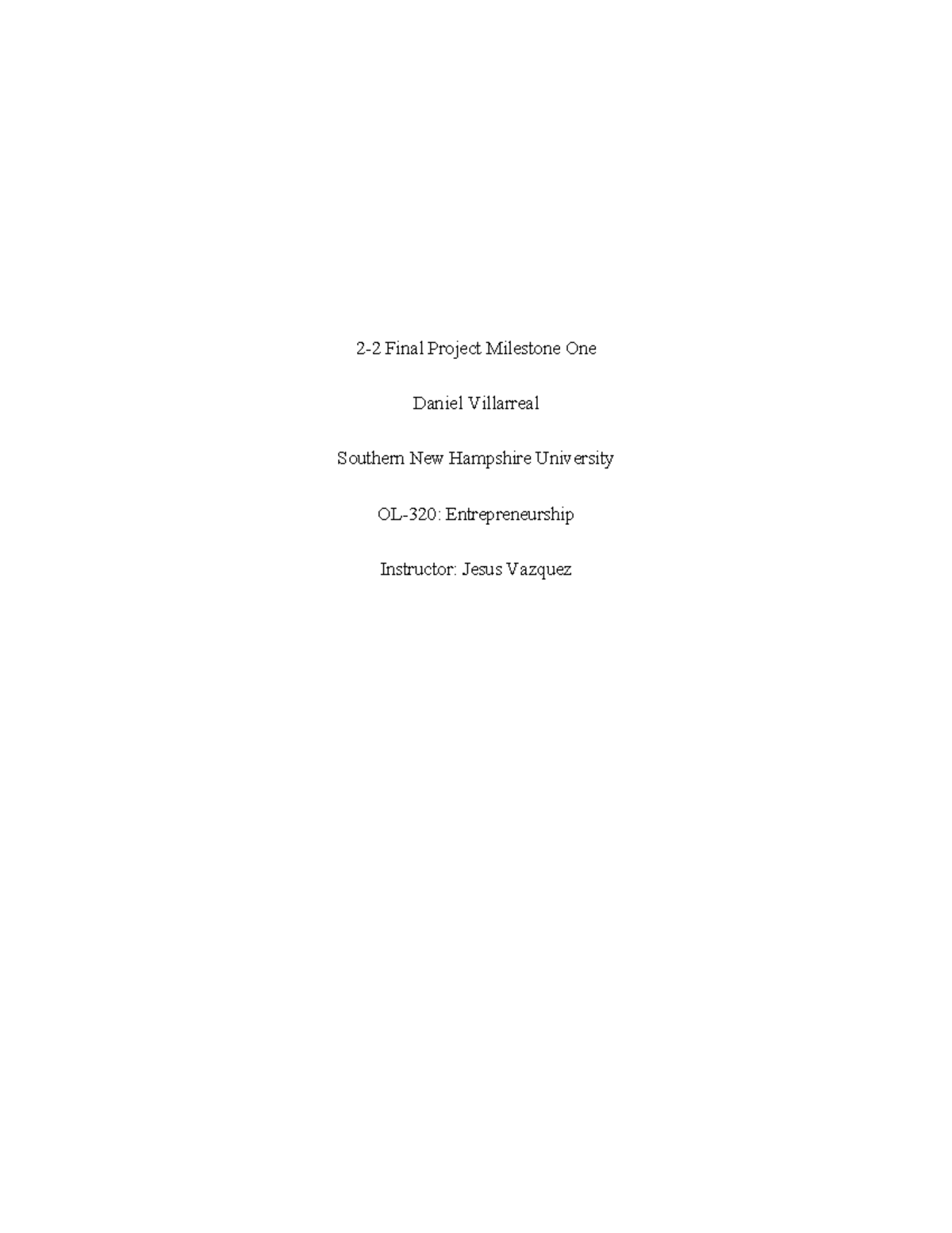 OL-320 Final Project Milestone 1: Bakery & Treat Shop Business Concept ...