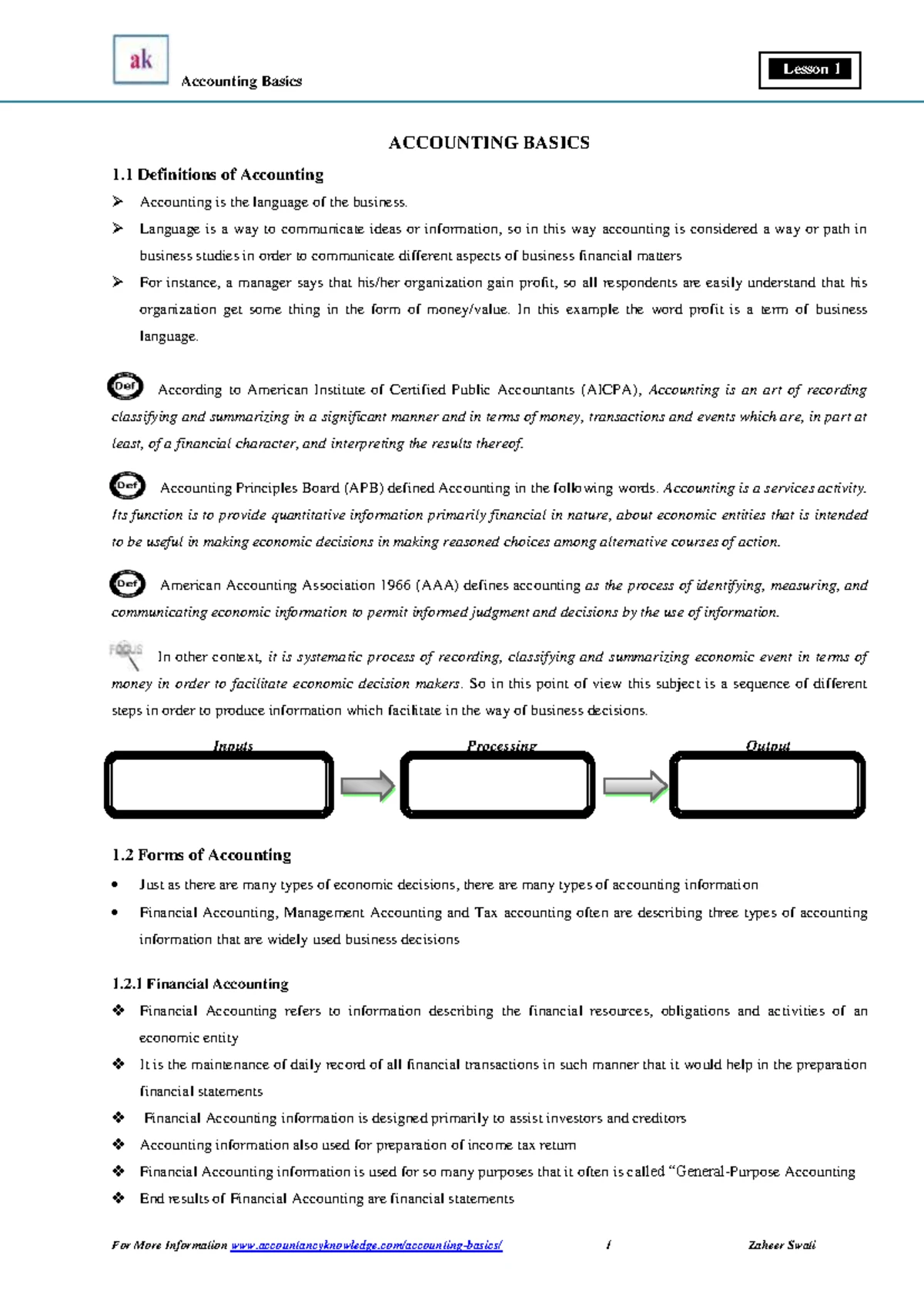 Lesson 7 - Journal Entry I: Principles of Accounting Overview - Studocu