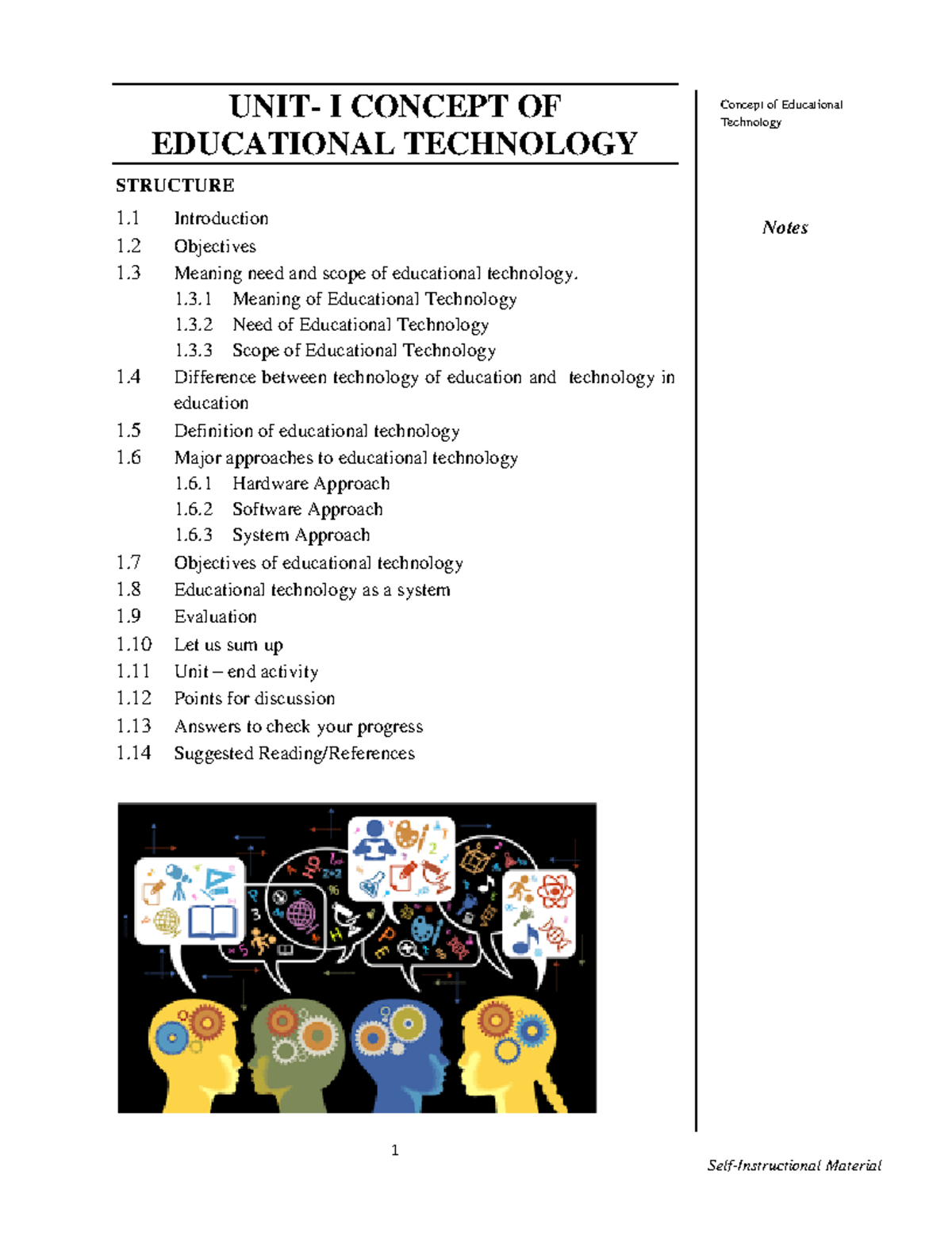 Concept of Educational Technology - Notes (EDUT 101) - Studocu