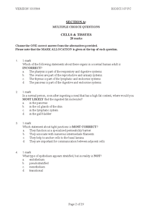 Biosci Cheat Sheet: Epithelial & Connective Tissue Overview - Studocu