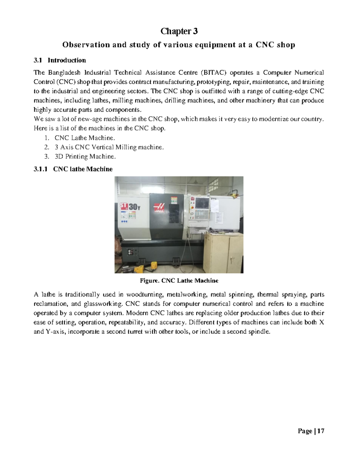 BITAC Industrial Training Report: Insights from CNC Shop Operations ...