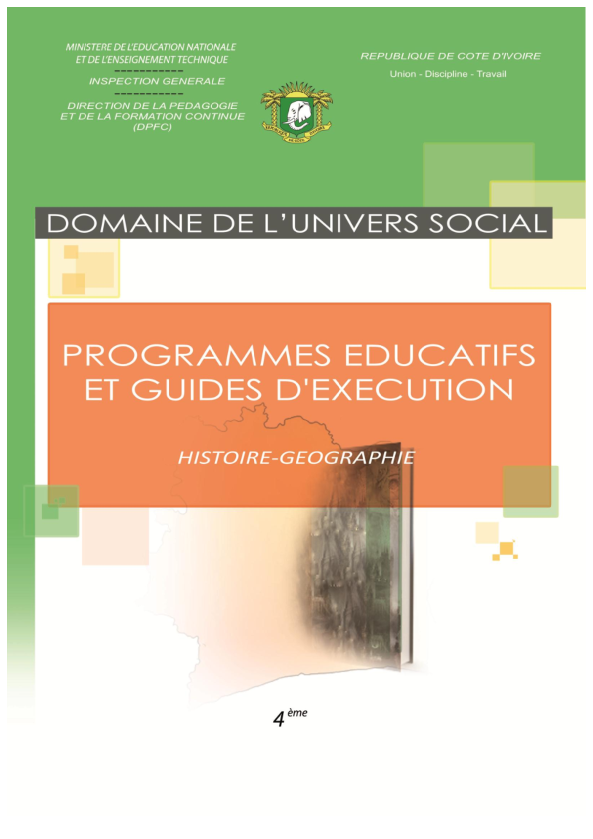 Histgeo 4ème: Programme Éducatif et Mot du Ministre - Studocu