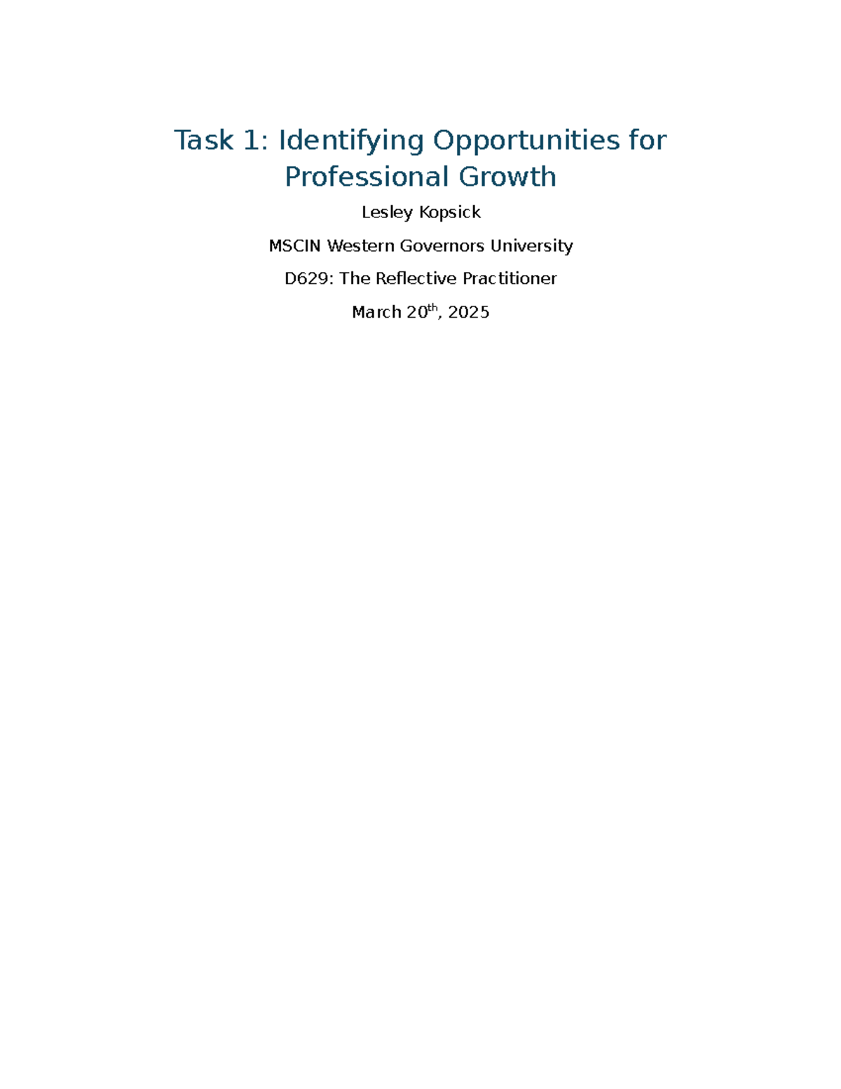 D629 Task 1: Strategies for Enhancing Math Comprehension in 1st Grade ...