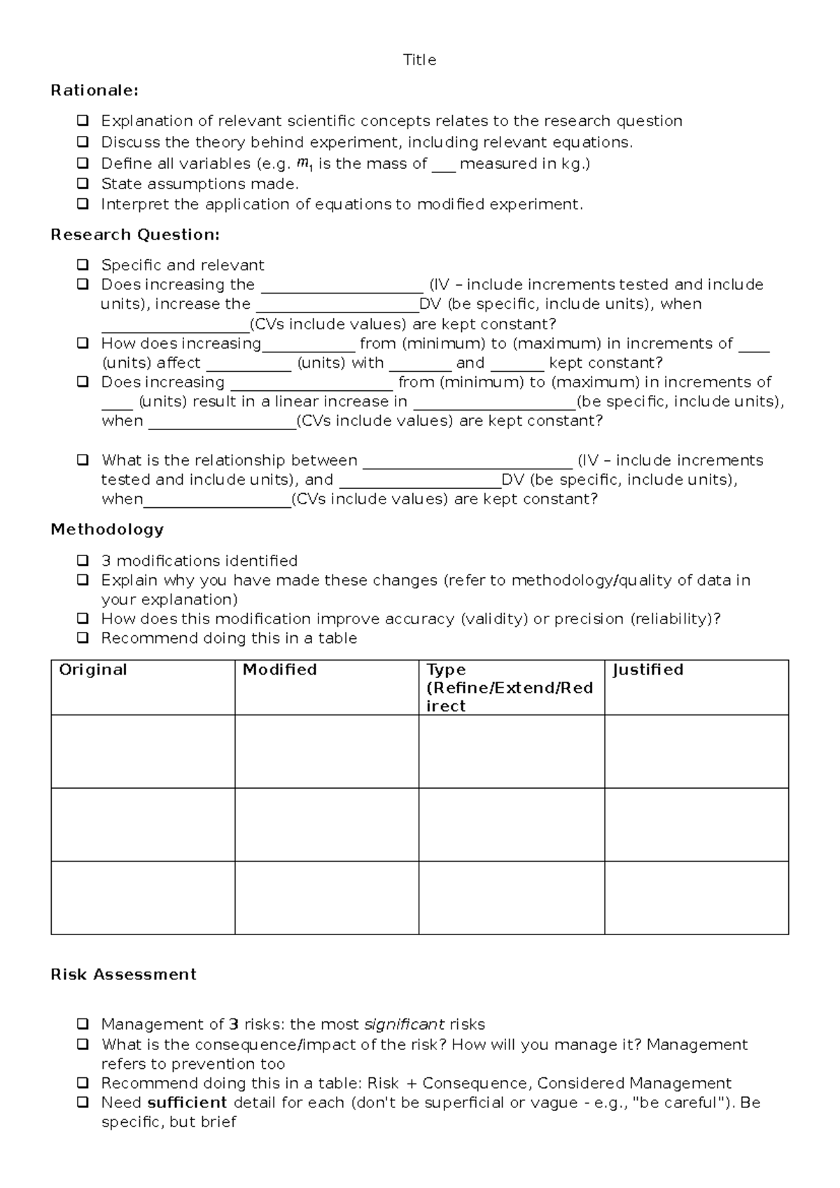 Scaffold for IA2: Research Methodology and Data Analysis Guide - Studocu