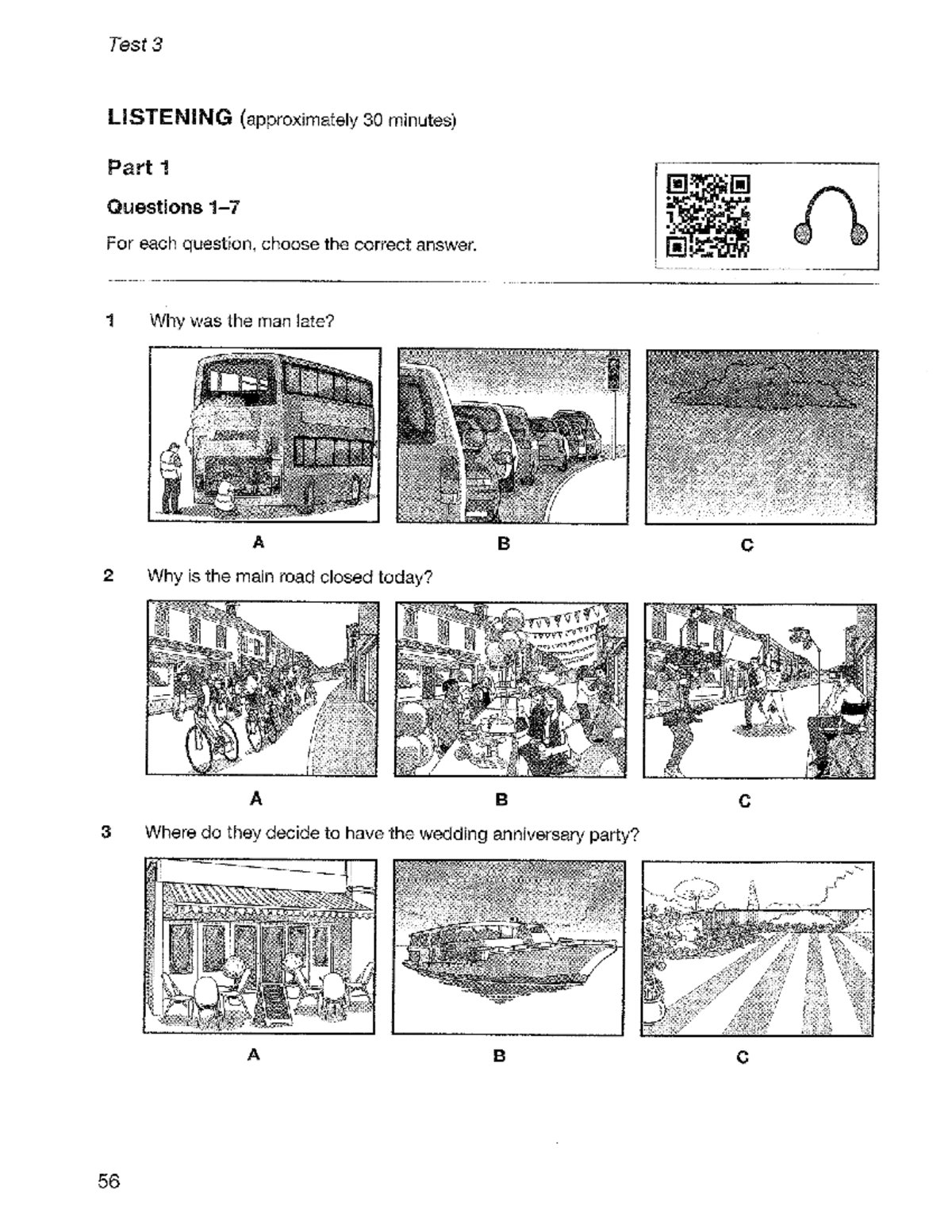 ĐỀ THI PET - TEST 3 LISTENING & READING QUESTIONS - Studocu