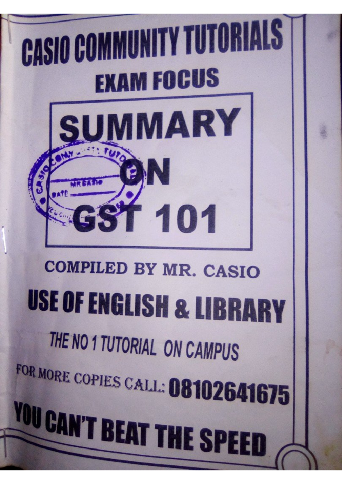 GST 101 Exam Focus Summary: Key Grammar and Writing Concepts - Studocu
