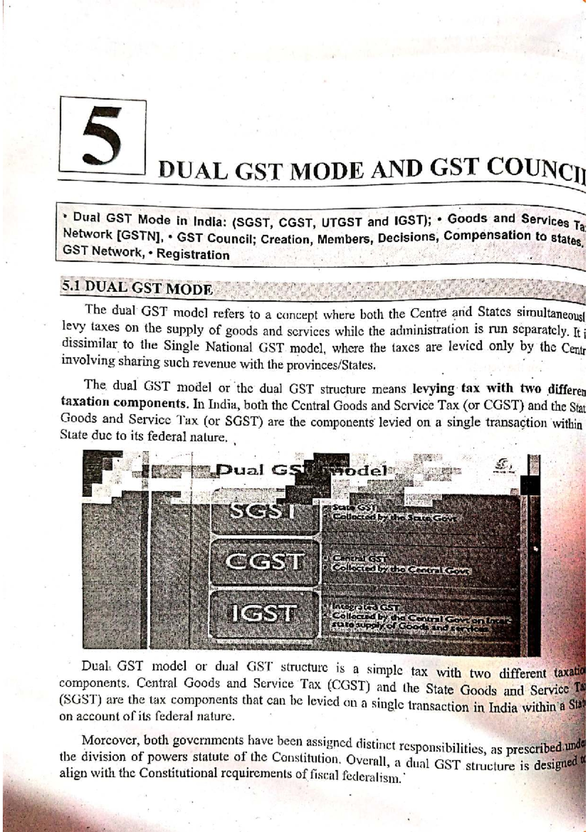 DUAL GST MODE AND GST COUNCIL: An In-Depth Analysis - Studocu