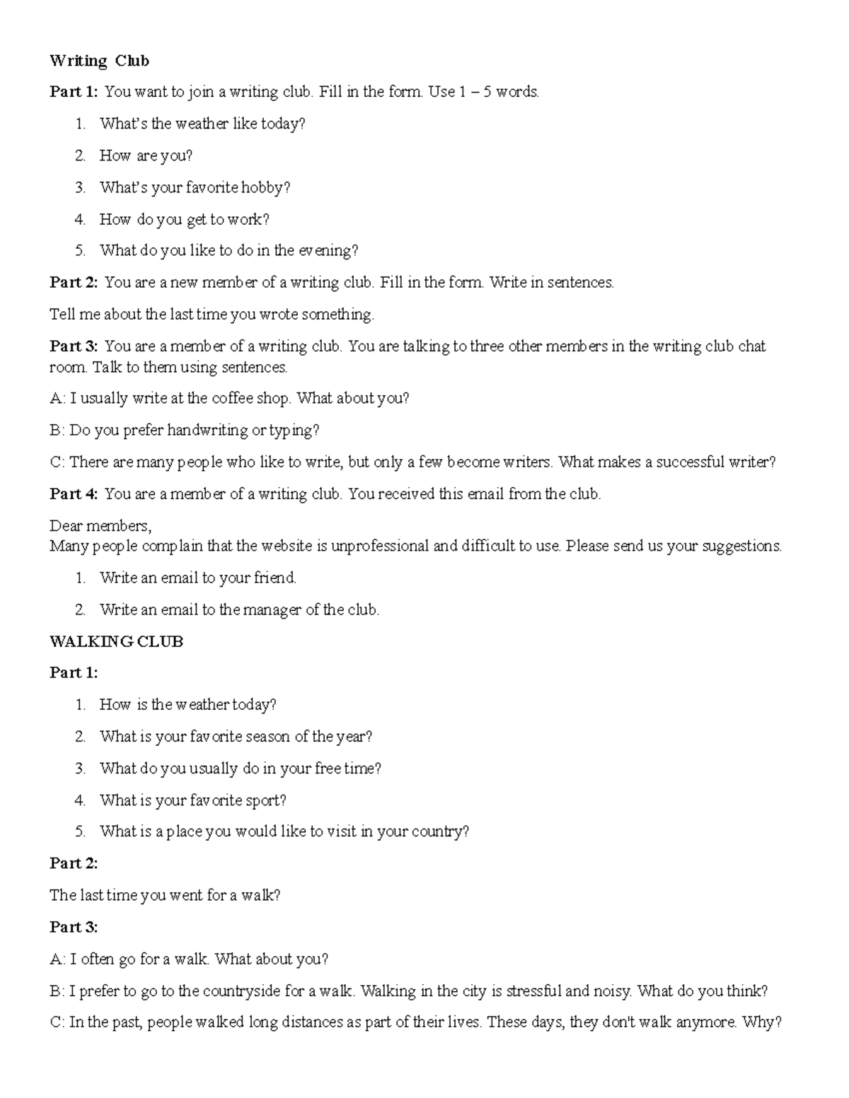 Writing Club Activities and Member Engagement Guide - Studocu