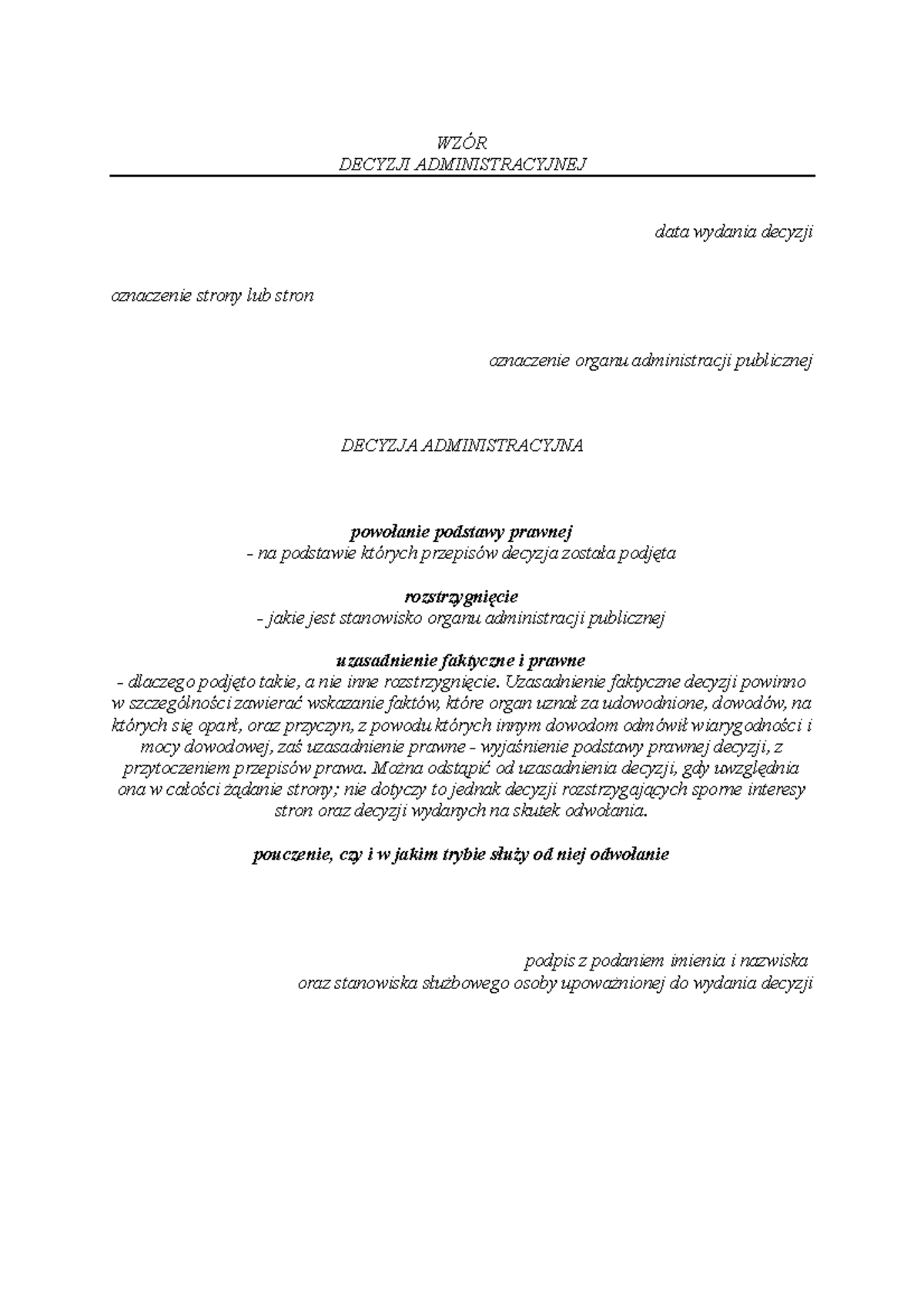 wz-r-decyzji-administracyjnej-kluczowe-elementy-i-wymagania-studocu
