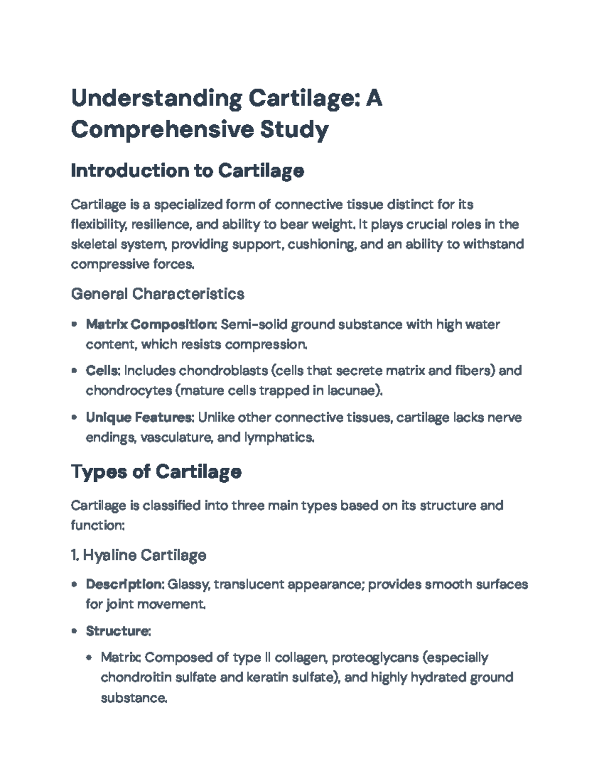 Understanding Cartilage: Types, Growth, and Implications in Disease ...