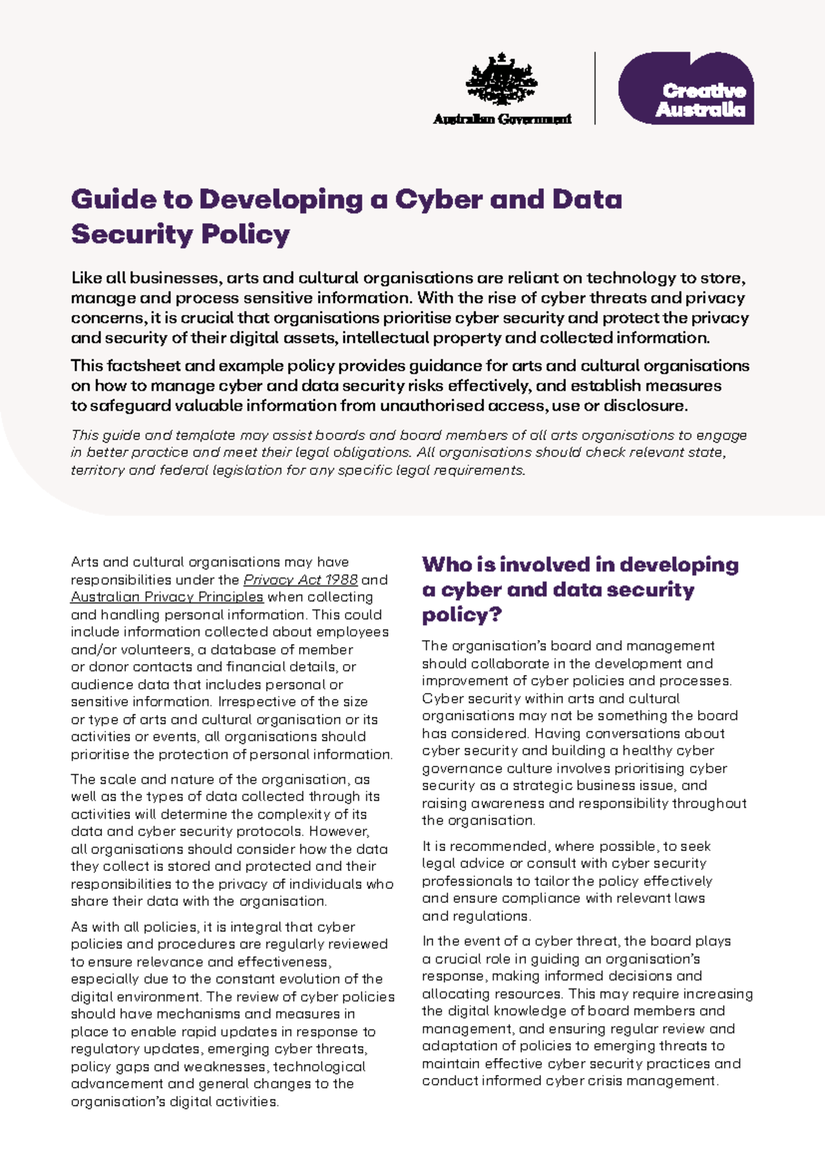 Guide to Developing a Cyber and Data Security Policy - With the rise of ...