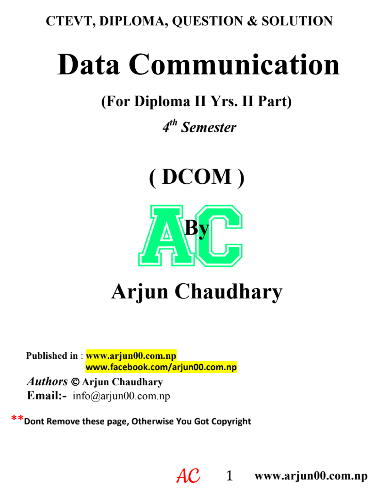 CTEVT DCOM 4th Sem Data Communication Solutions (2077-2079) - Studocu