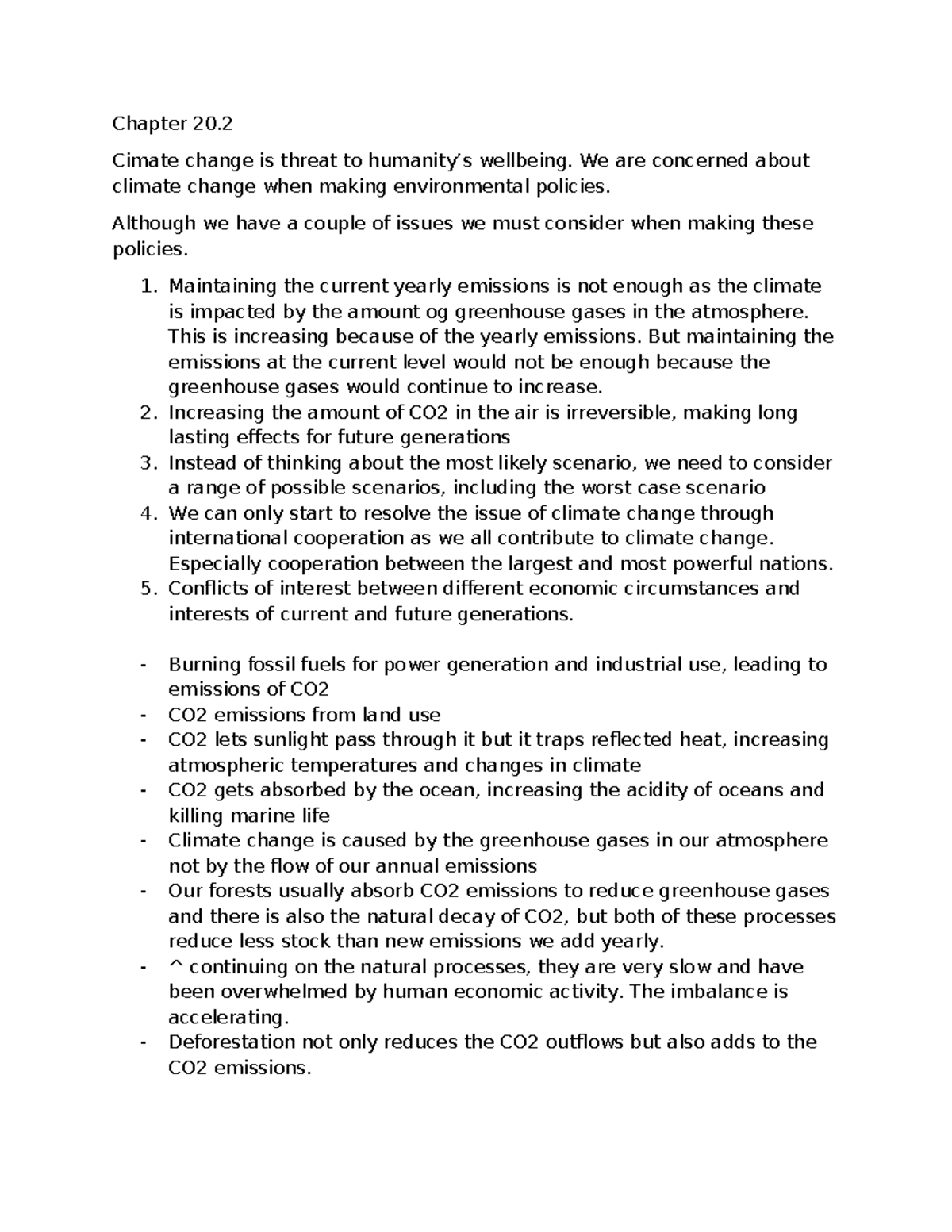 ECO 101 Lecture Notes: Climate Change and Environmental Policies - Studocu