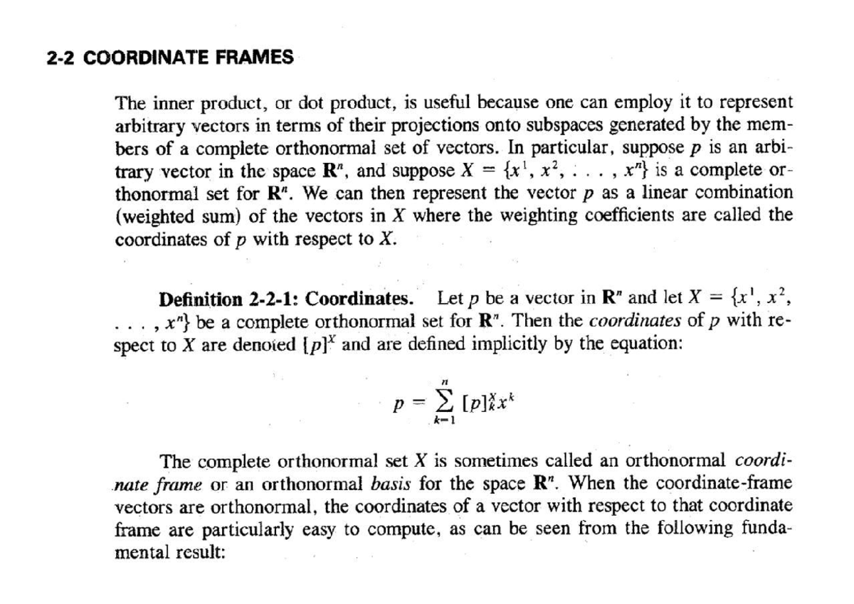 New Title: COORDINATE FRAMES: Understanding Orthonormal Basis and - Studocu