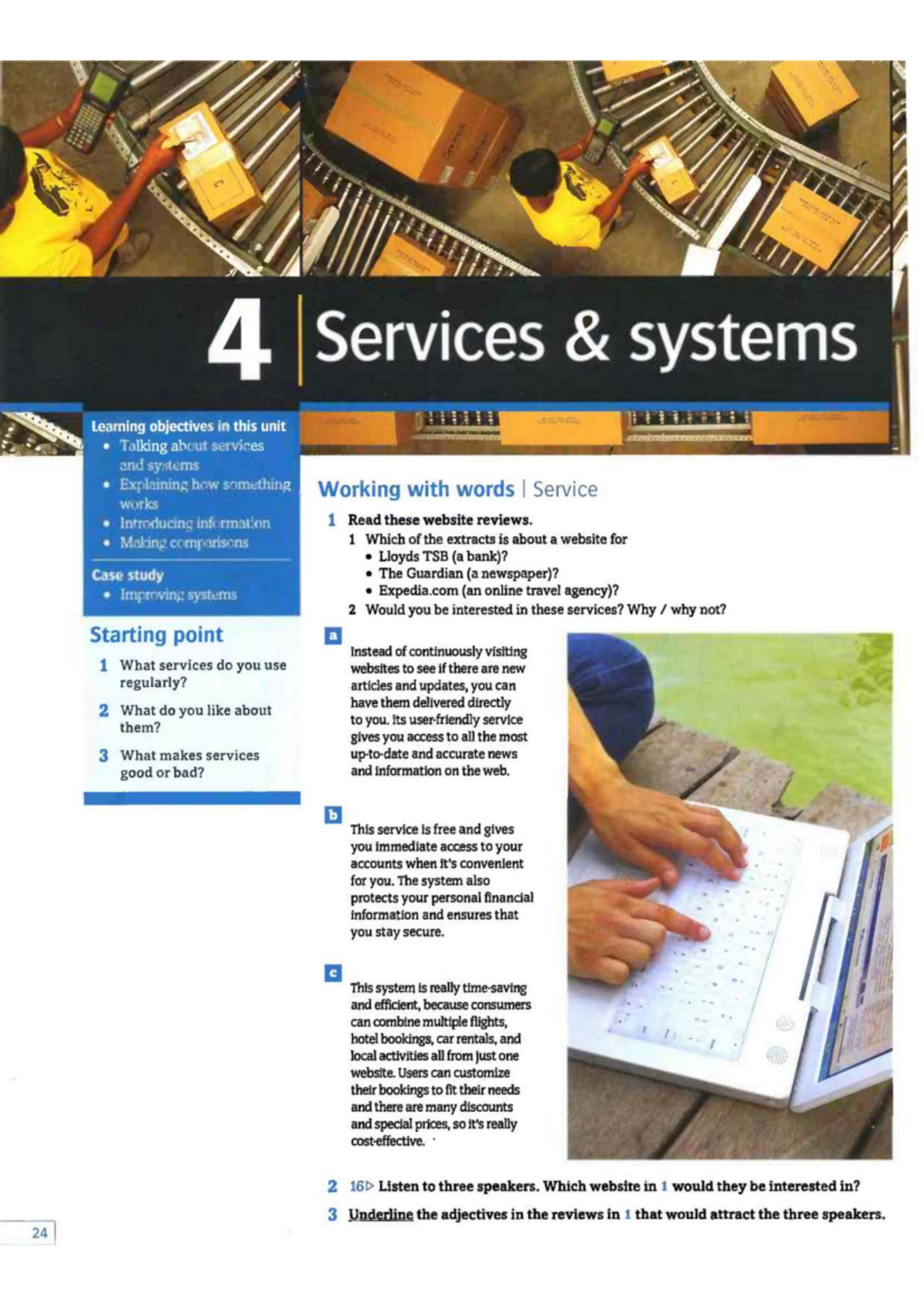 Angielski 4 Services & Systems: Case Study and Learning Objectives ...