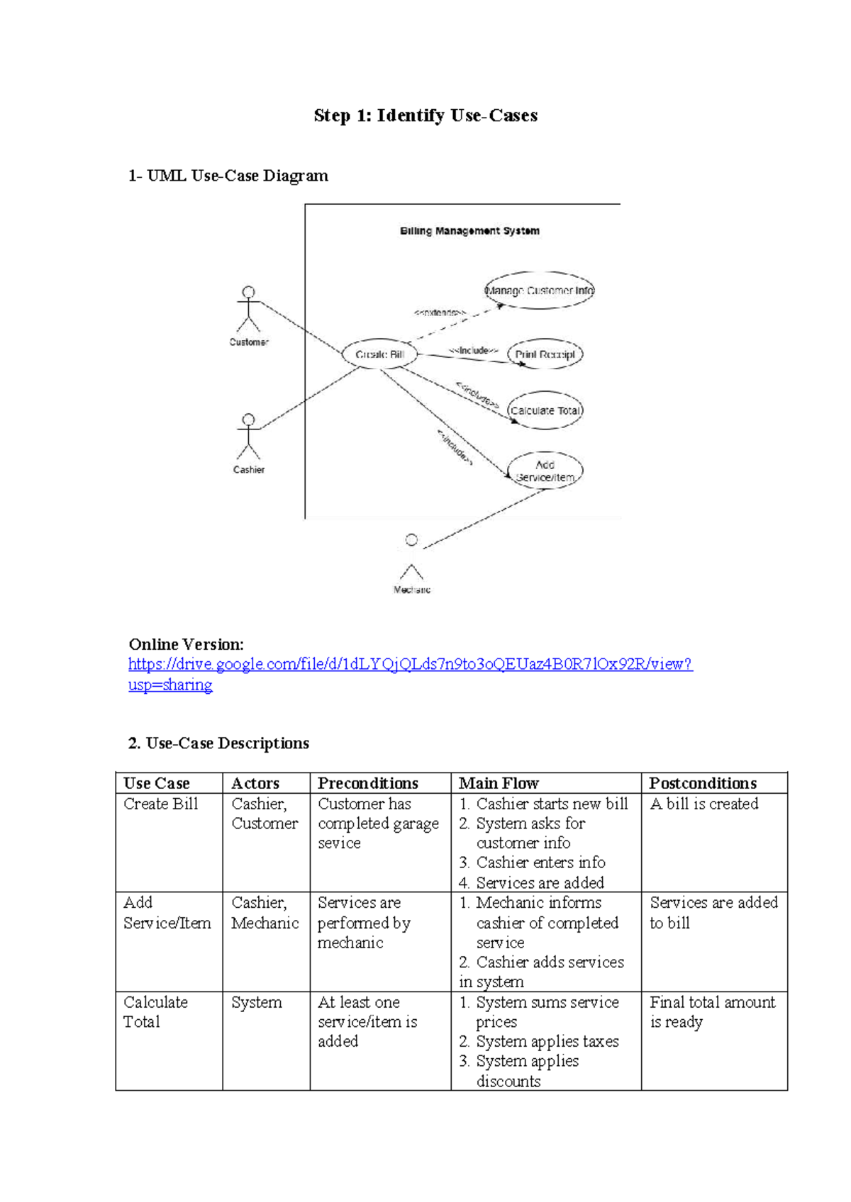 Billing Management System: UML & Python Classes Overview - Studocu