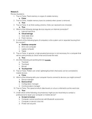 Computer Concepts Module 2 Questions Answers - Module 2: 1. Each ...