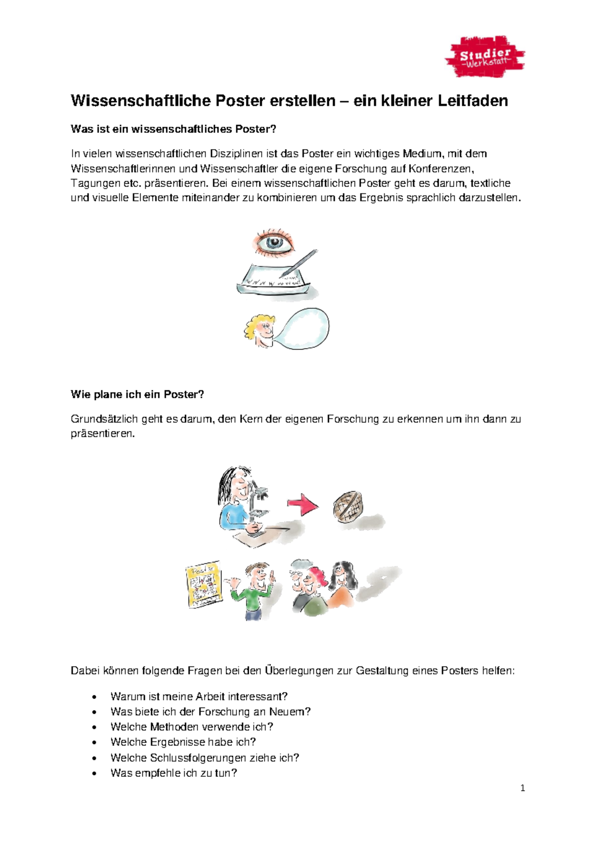 Leitfaden zur Erstellung wissenschaftlicher Poster für Präsentationen ...