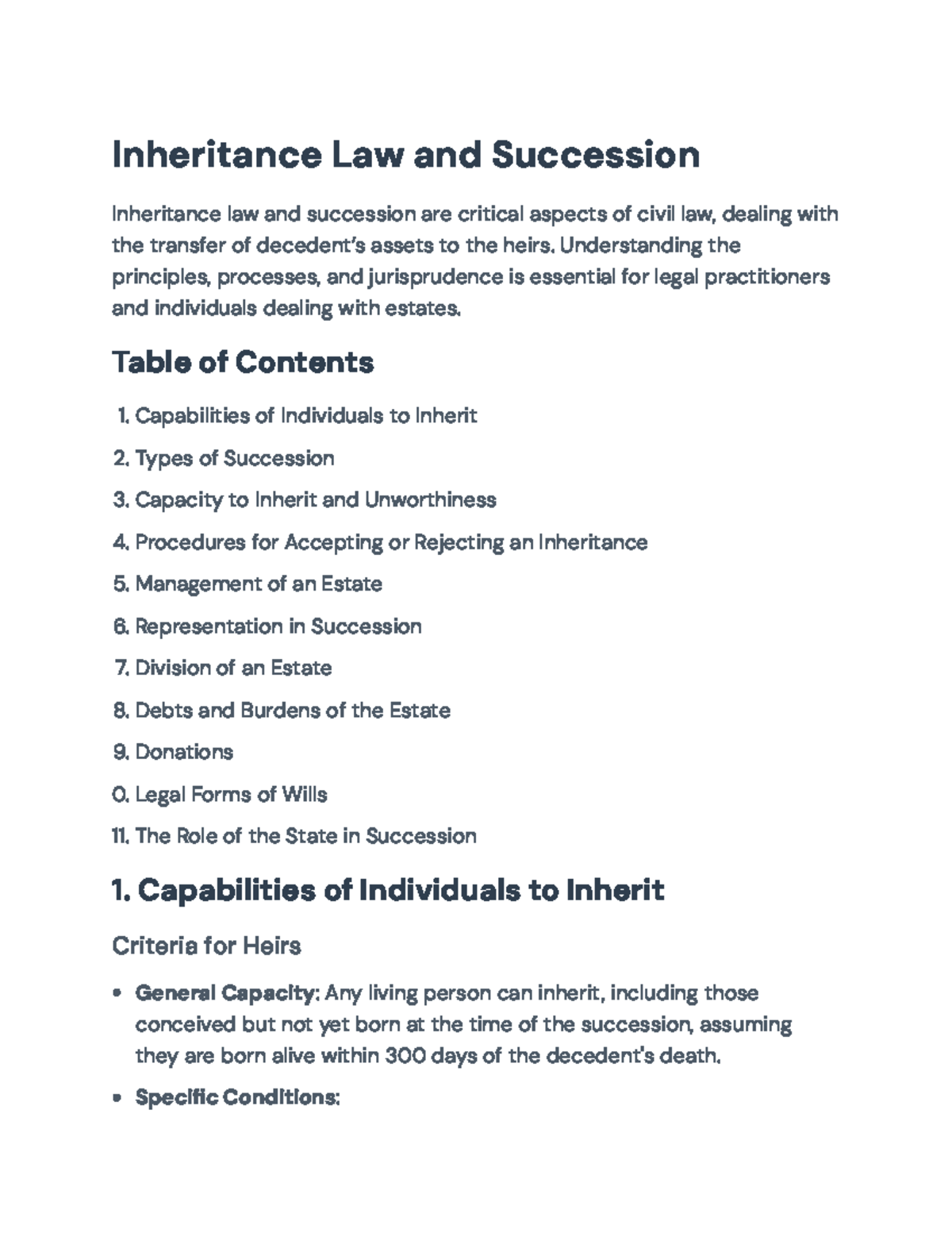 Inheritance Law and Succession: Principles and Procedures Explained ...