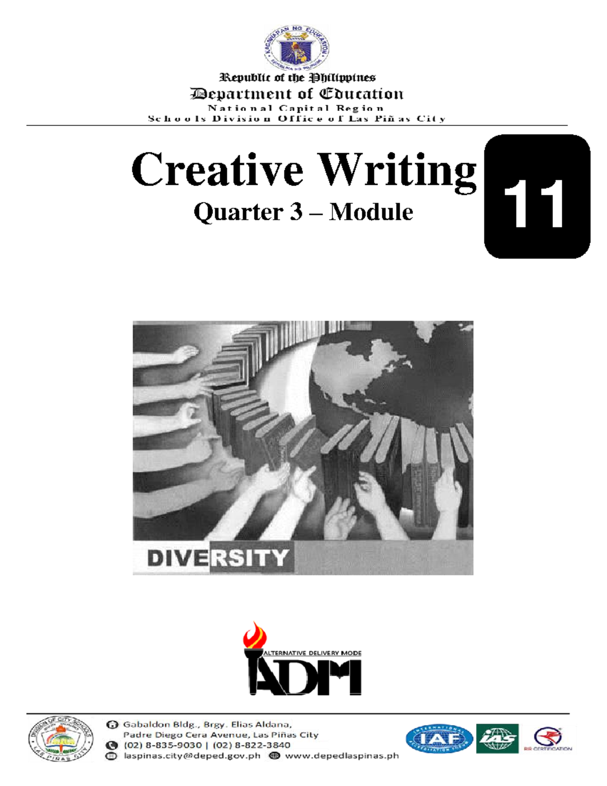 Creative Writing ADM Q1 Module 11 for Grade 11 Students - Studocu