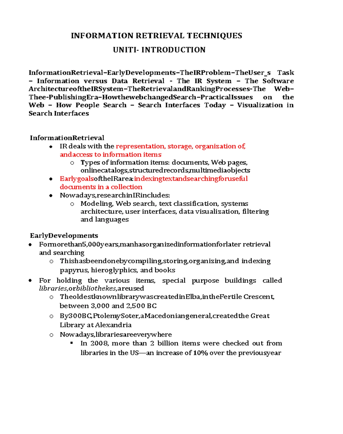 IRT-UNIT4 - Information retrieval techniques notes - Coding Techniques ...