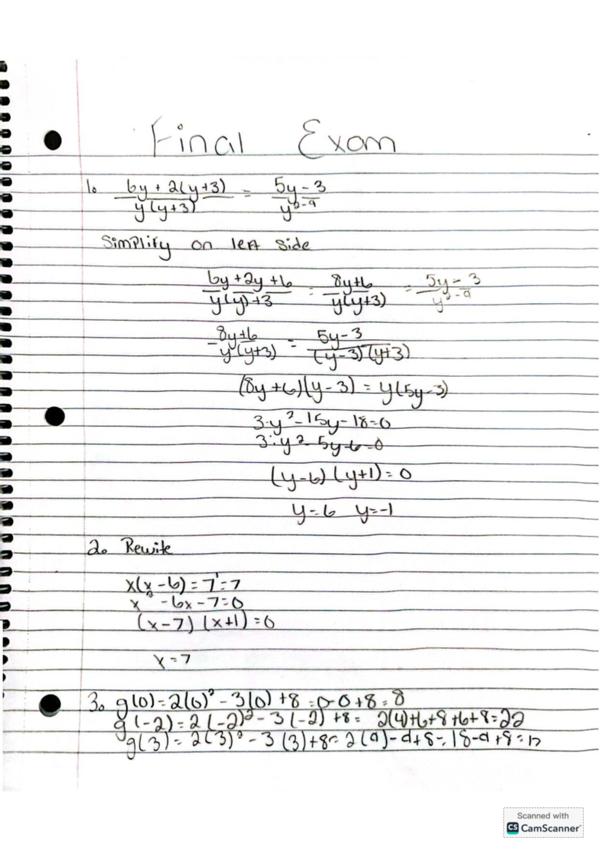 Final Exam Notes for Course LO: Simplifying Equations and Graphs - Studocu