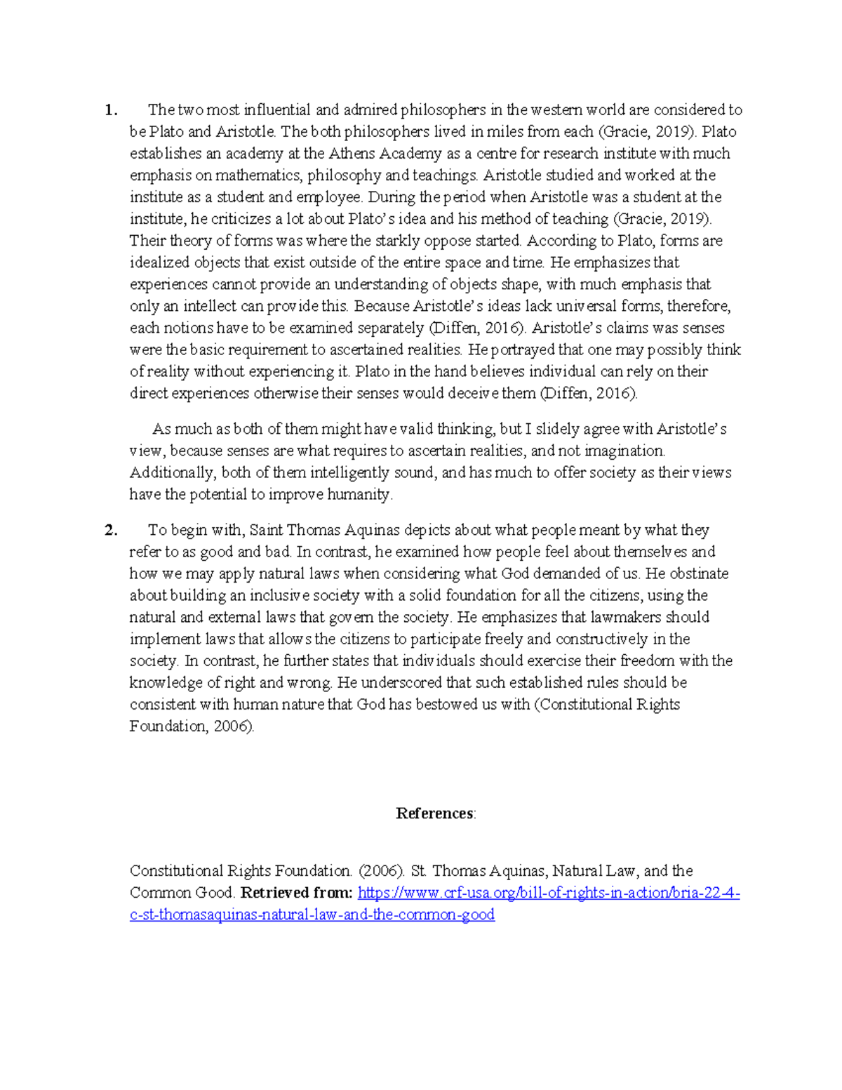 PHIL 1402 Unit 4 Discussion: Philosophical Insights on Good and Reality ...