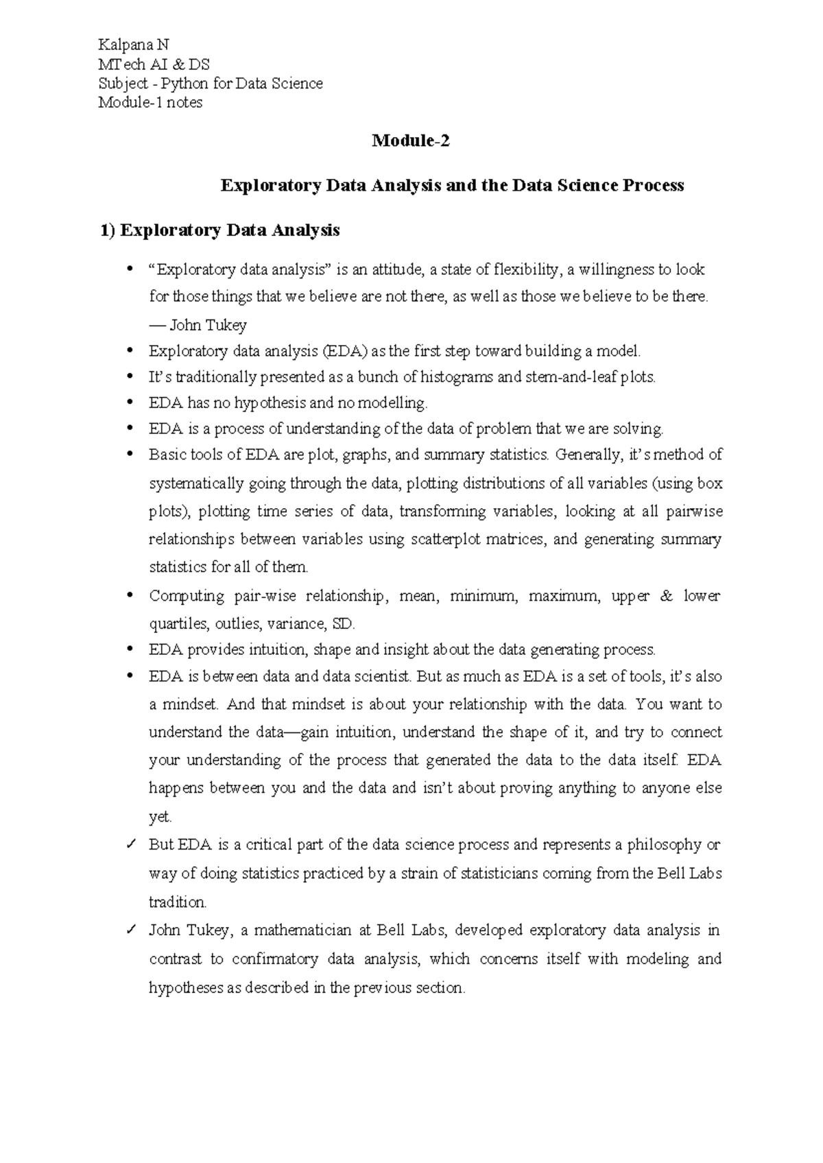 MCS102 Assignment 2 - Fundamentals of Data Science & Statistics - Studocu