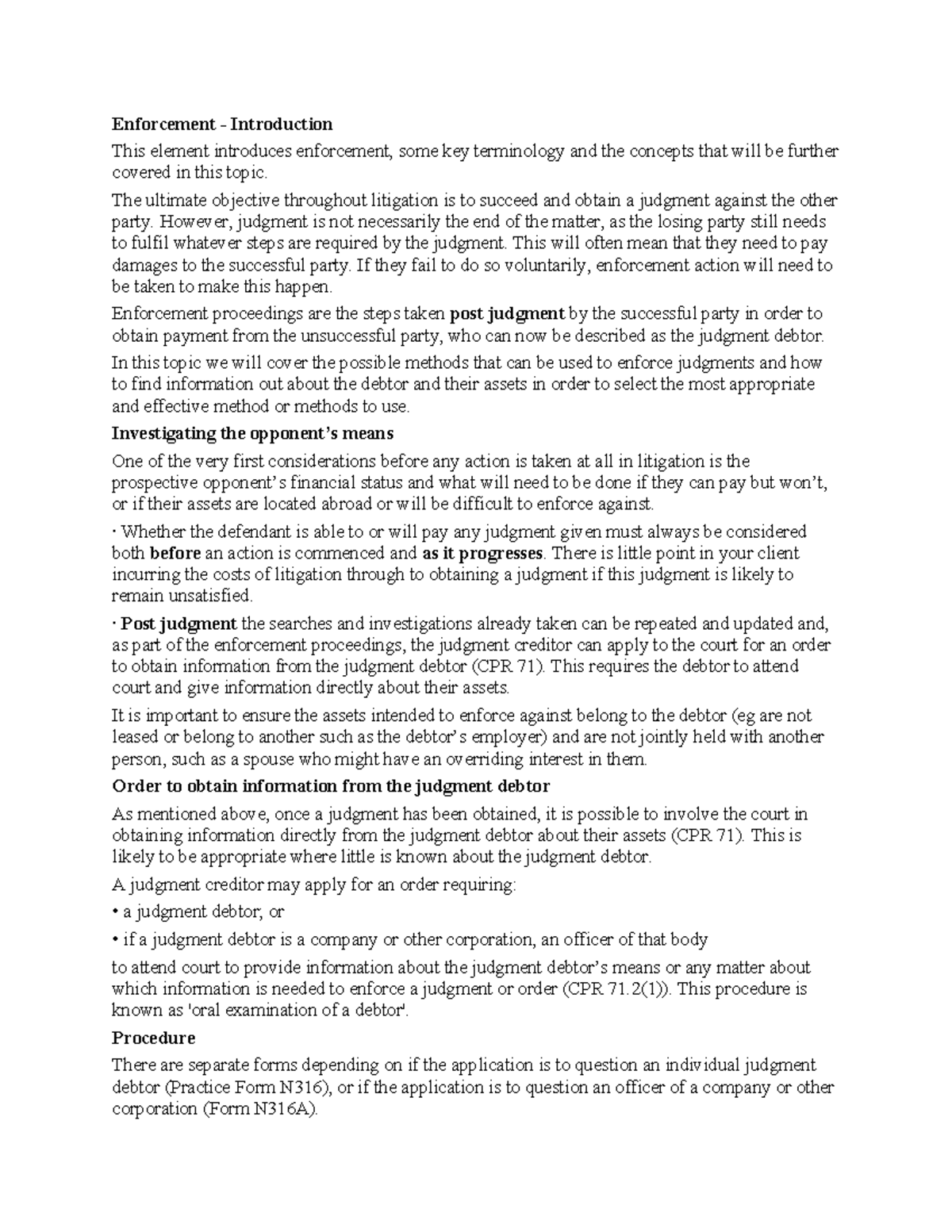 WS18 Enforcement: Key Concepts and Methods for Post-Judgment Actions ...