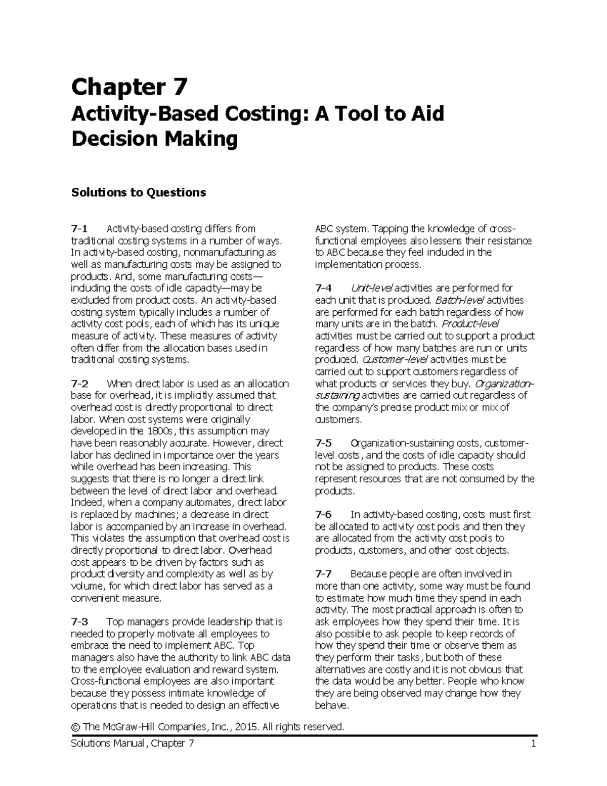 Chap 7 - ABC - Accounting - © The McGraw-Hill Companies, Inc., 2015 ...