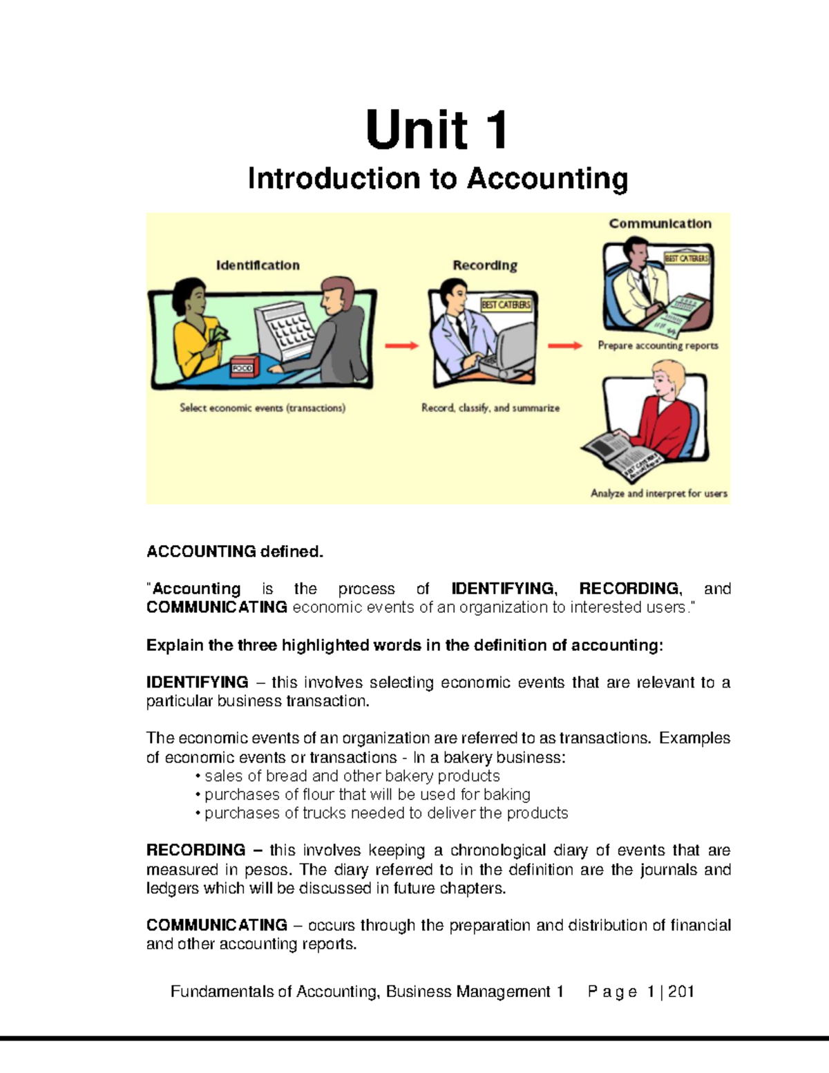 Account Fundamentals: Introduction to Accounting & Users, BM 1 - Studocu