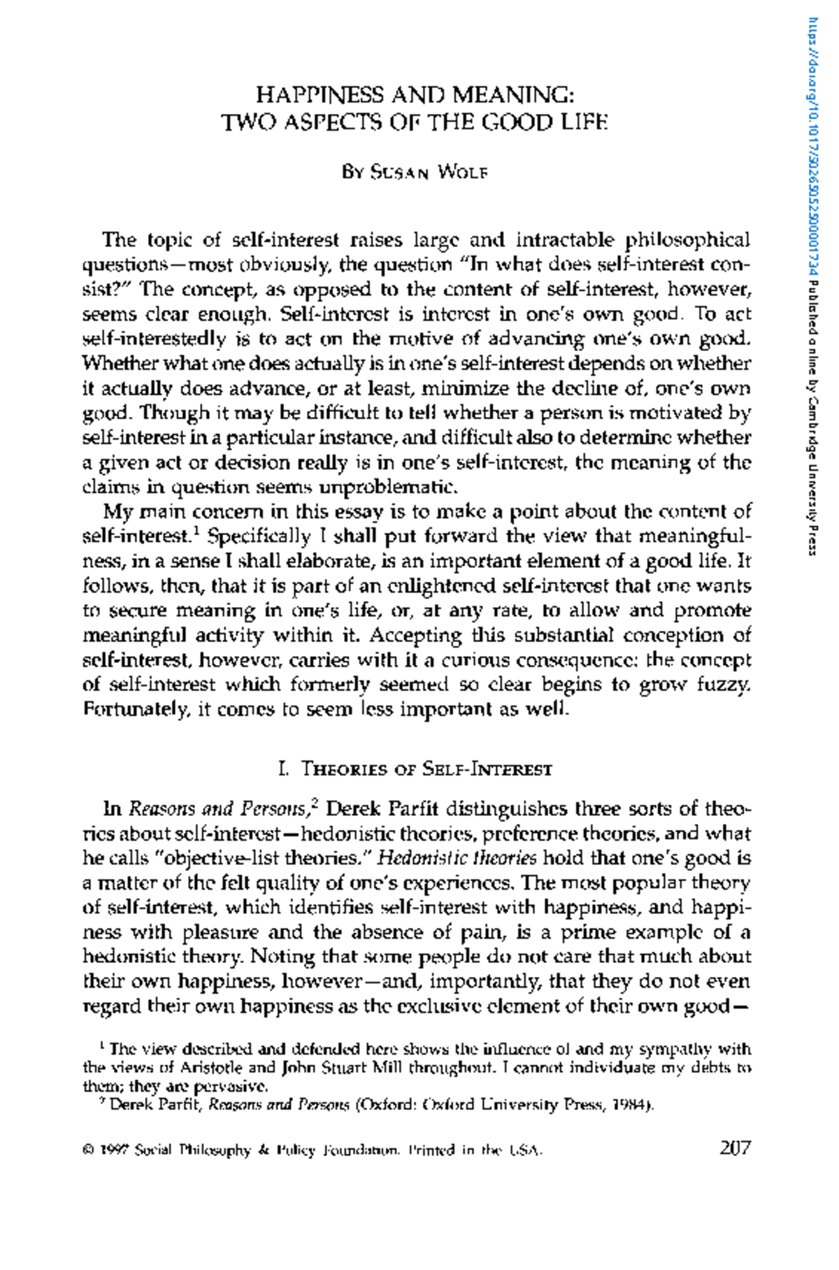 Happiness and Meaning: Exploring the Good Life by Susan Wolf - Studocu