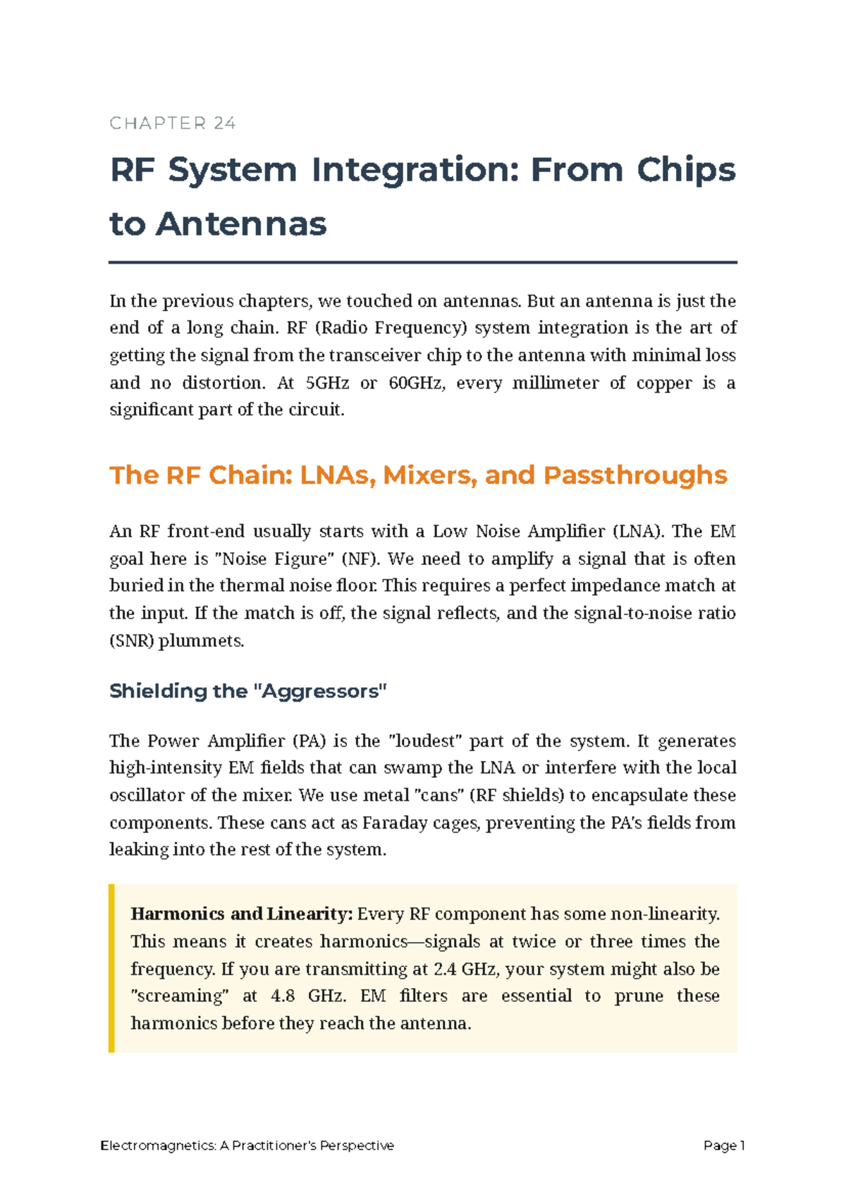Chapter 24: RF System Integration - From Chips to Antennas - Studocu