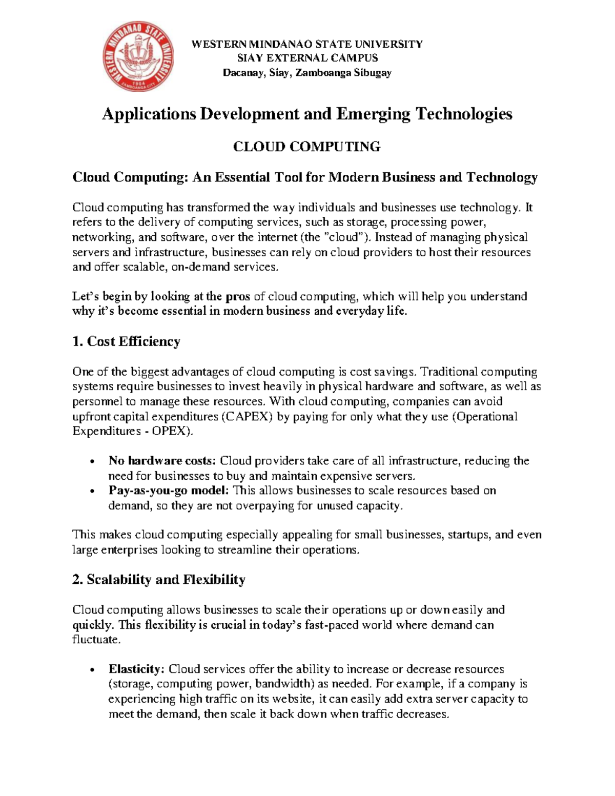 CLOUD COMPUTING: Essential Insights for Applications Development and ...