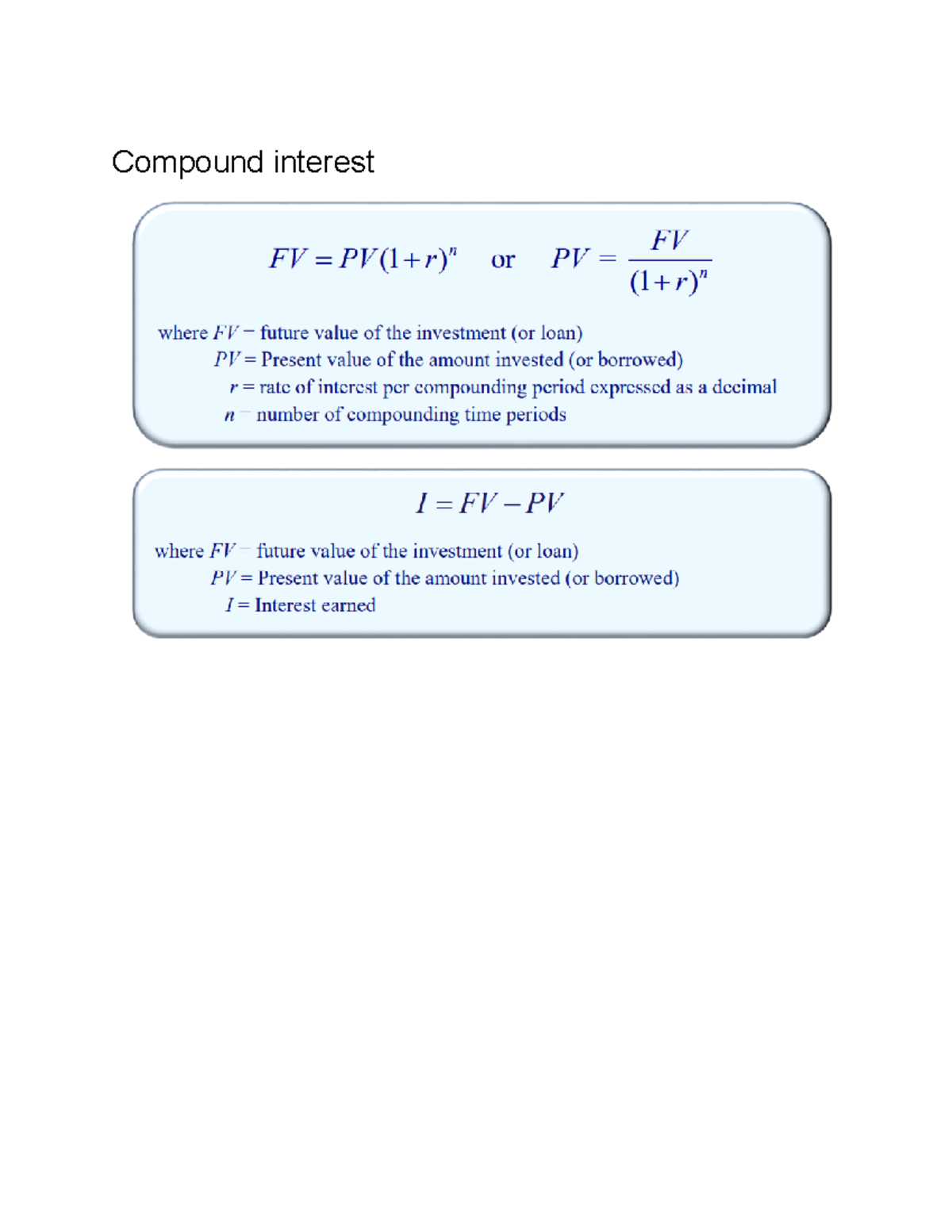 Year 12 Maths Std: Understanding Compound Interest (FV & PV) - Studocu