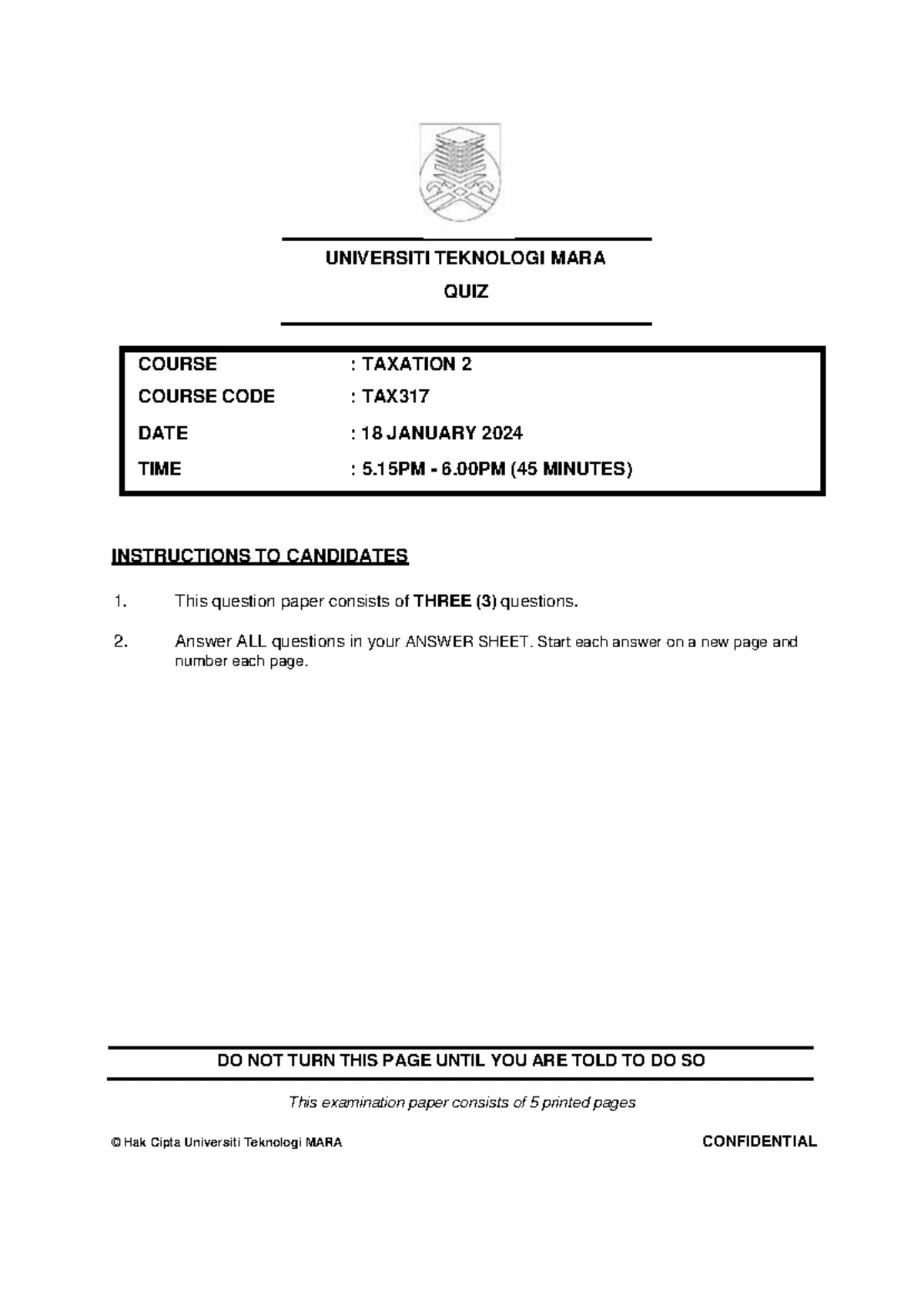 Test 2 Questions for AUD339 - Auditing May 2024 Exam - Studocu