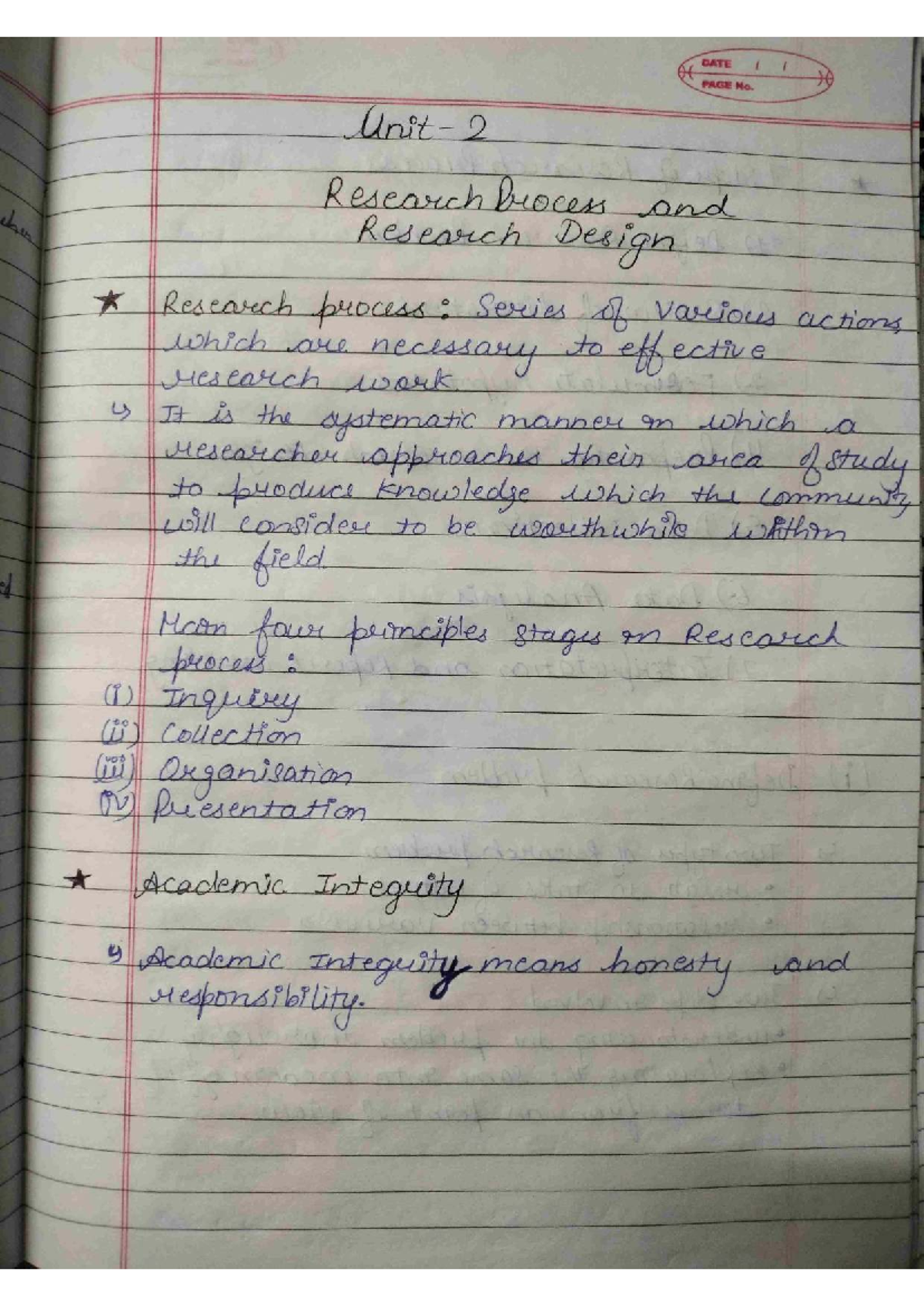 Research Process and Design: Unit 2 Notes on Methodology - Studocu