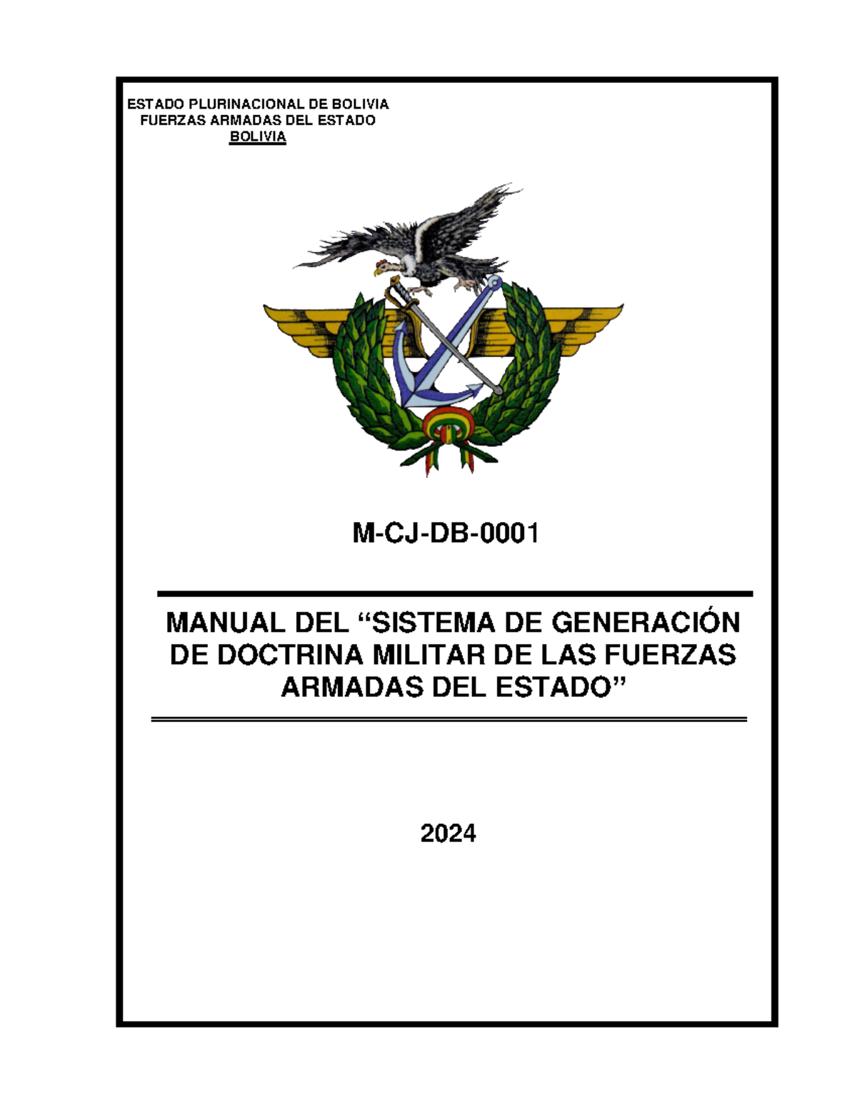Manual del Sistema de Generación de Doctrina Militar M-CJ-DB-0001 - Document Preview