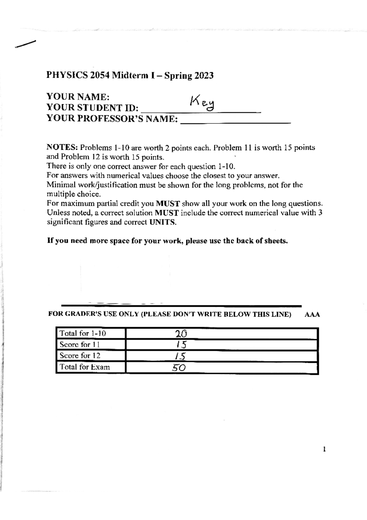 Midterm 1 Solutions for Course AAA: Comprehensive Guide - Studocu