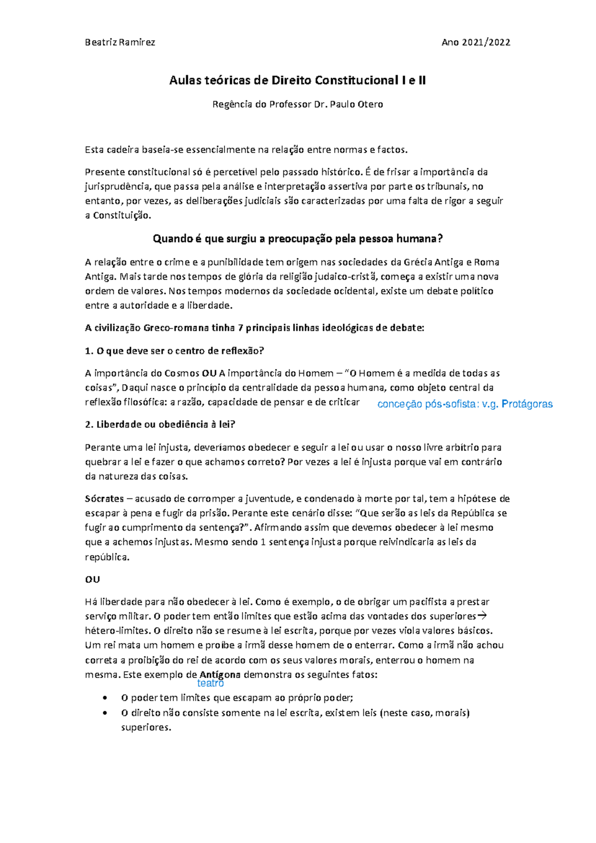 Sebenta de Direito Constitucional I e II - Professor Dr. Paulo Otero ...