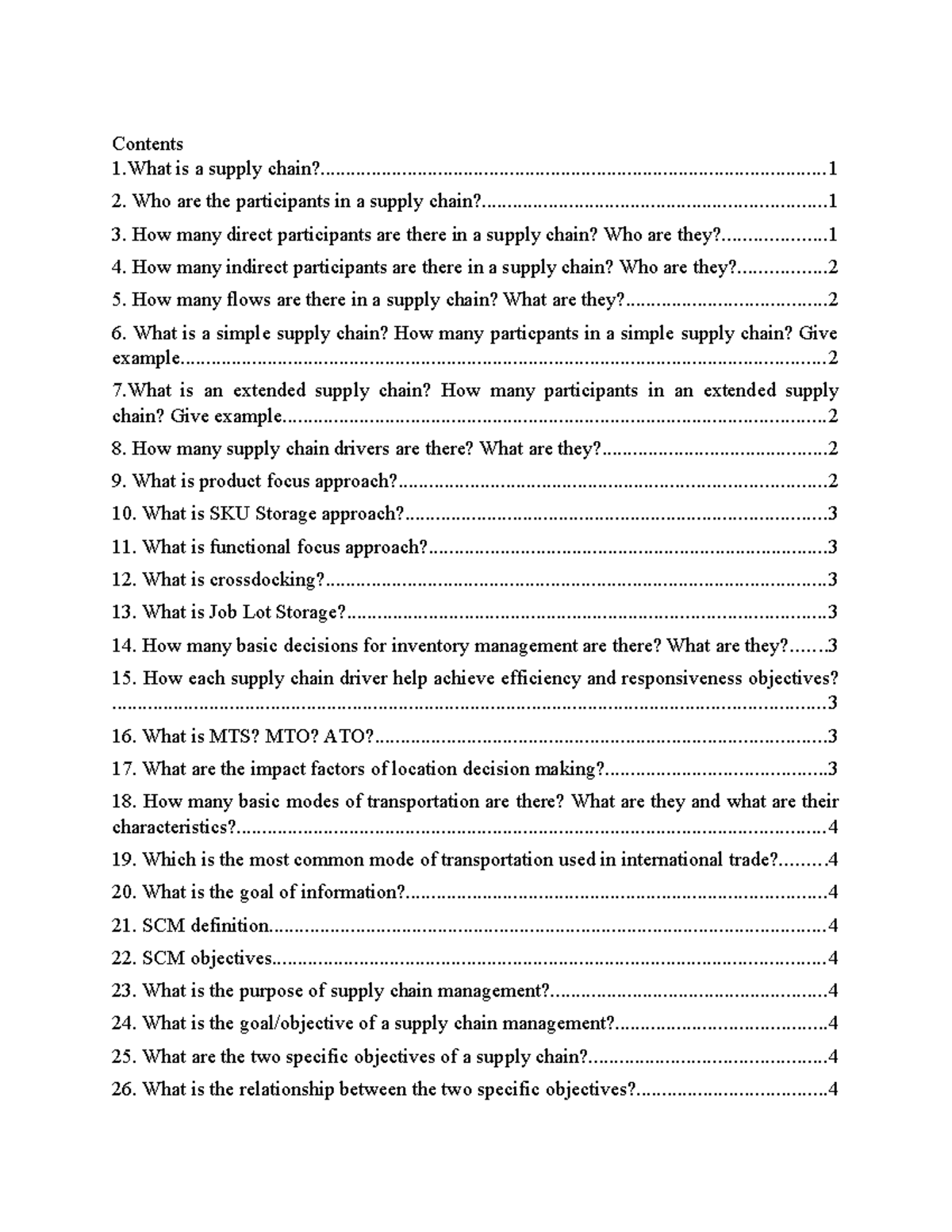 SCM 101: Comprehensive Review Questions on Supply Chain Management ...